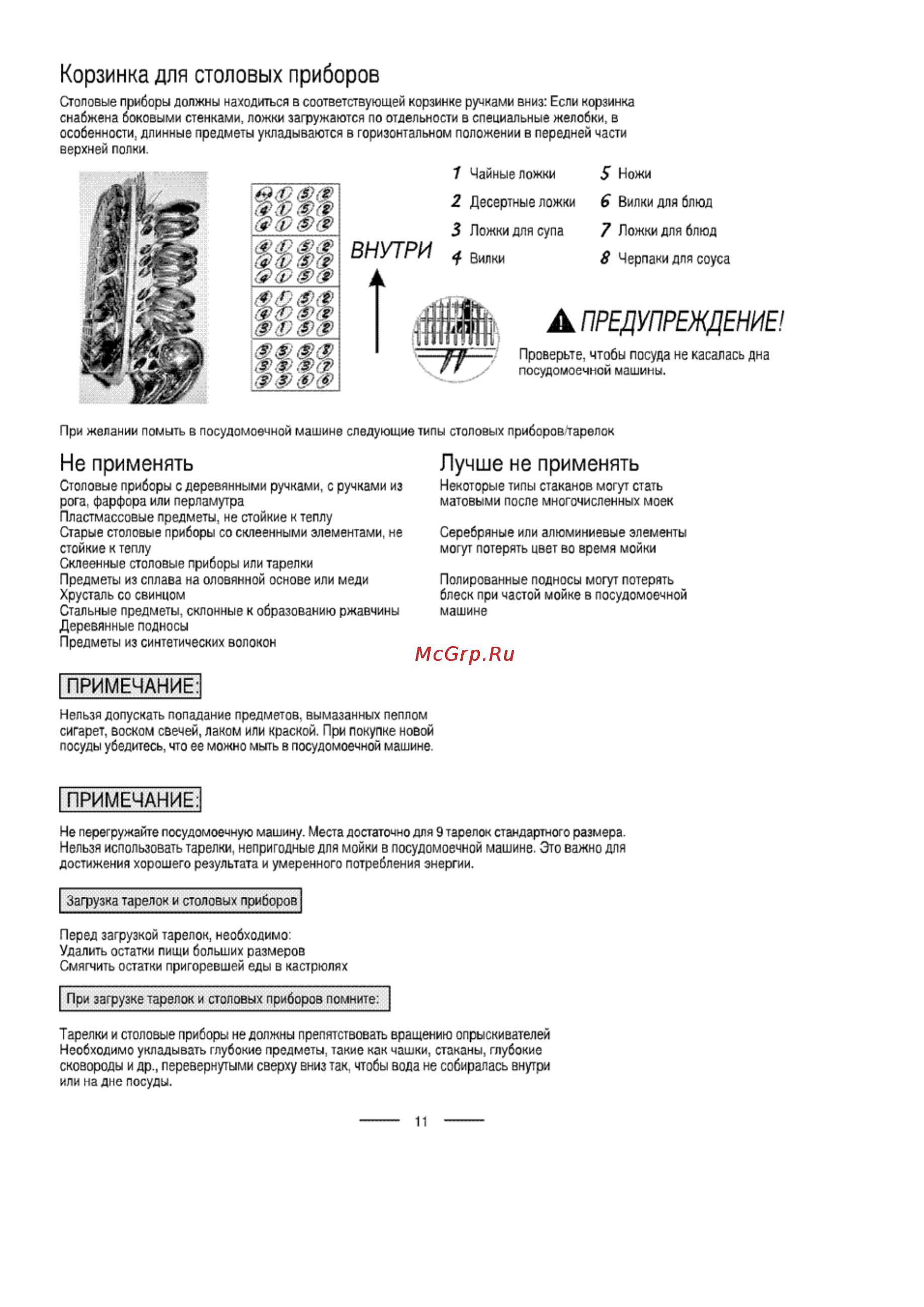 Ardo DWI 45 AE [12/28] Предупреждение