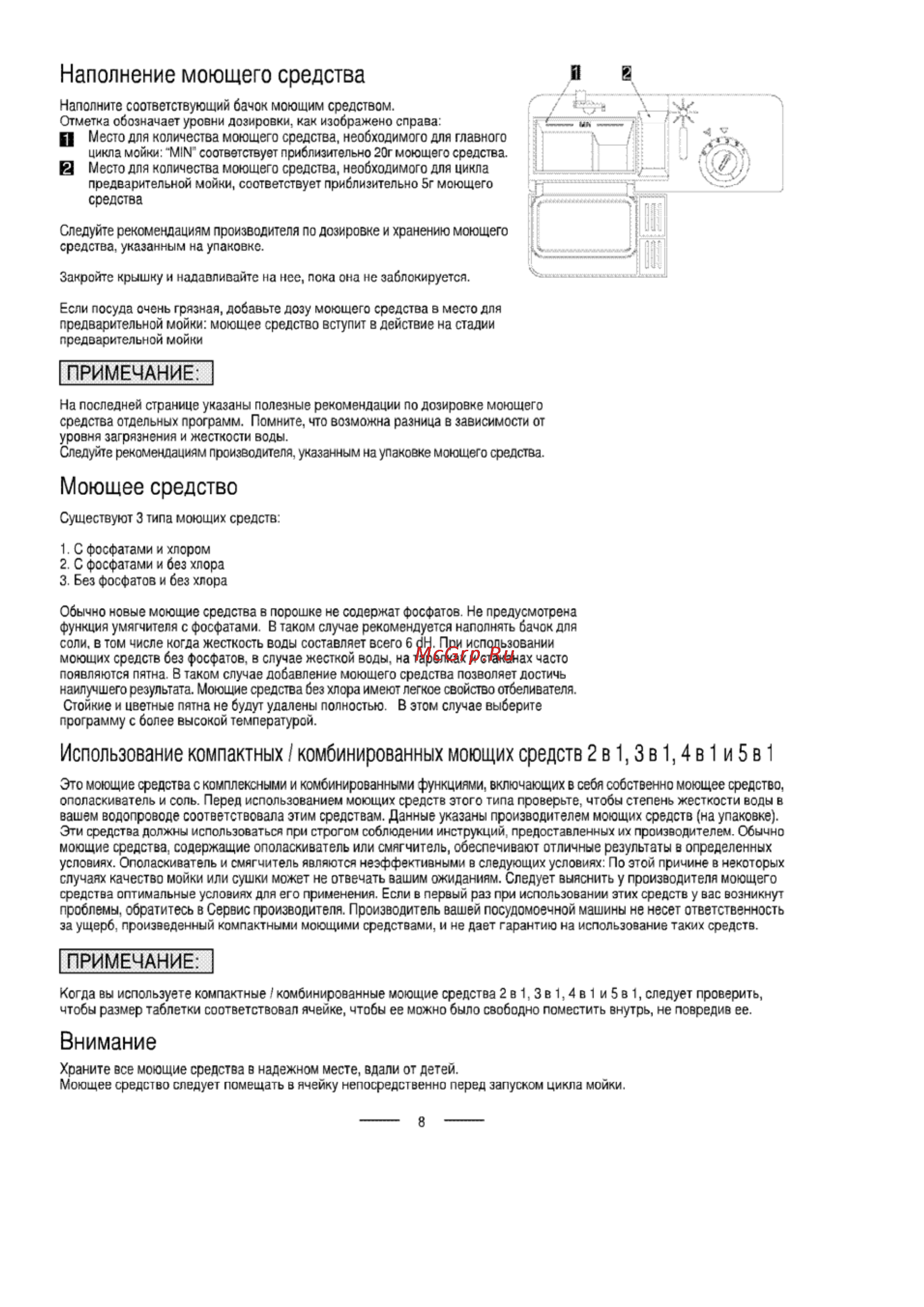Ardo DWI 45 AE [9/28] Внимание