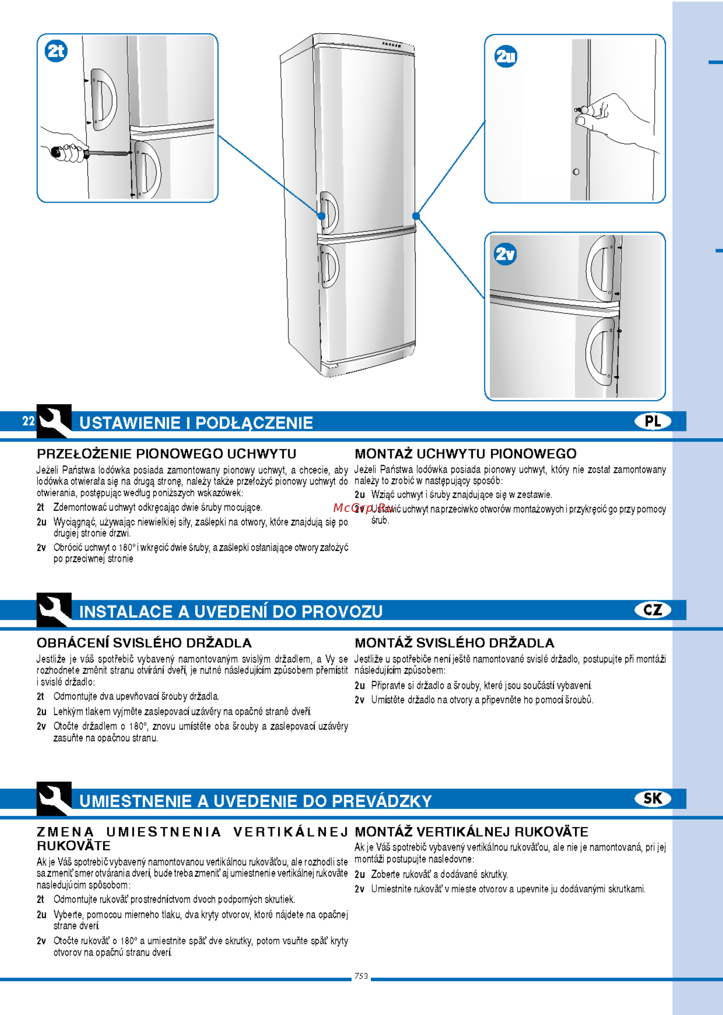 Ardo COF 2510 SAE [22/56] Instalace a uvedeni do provozu