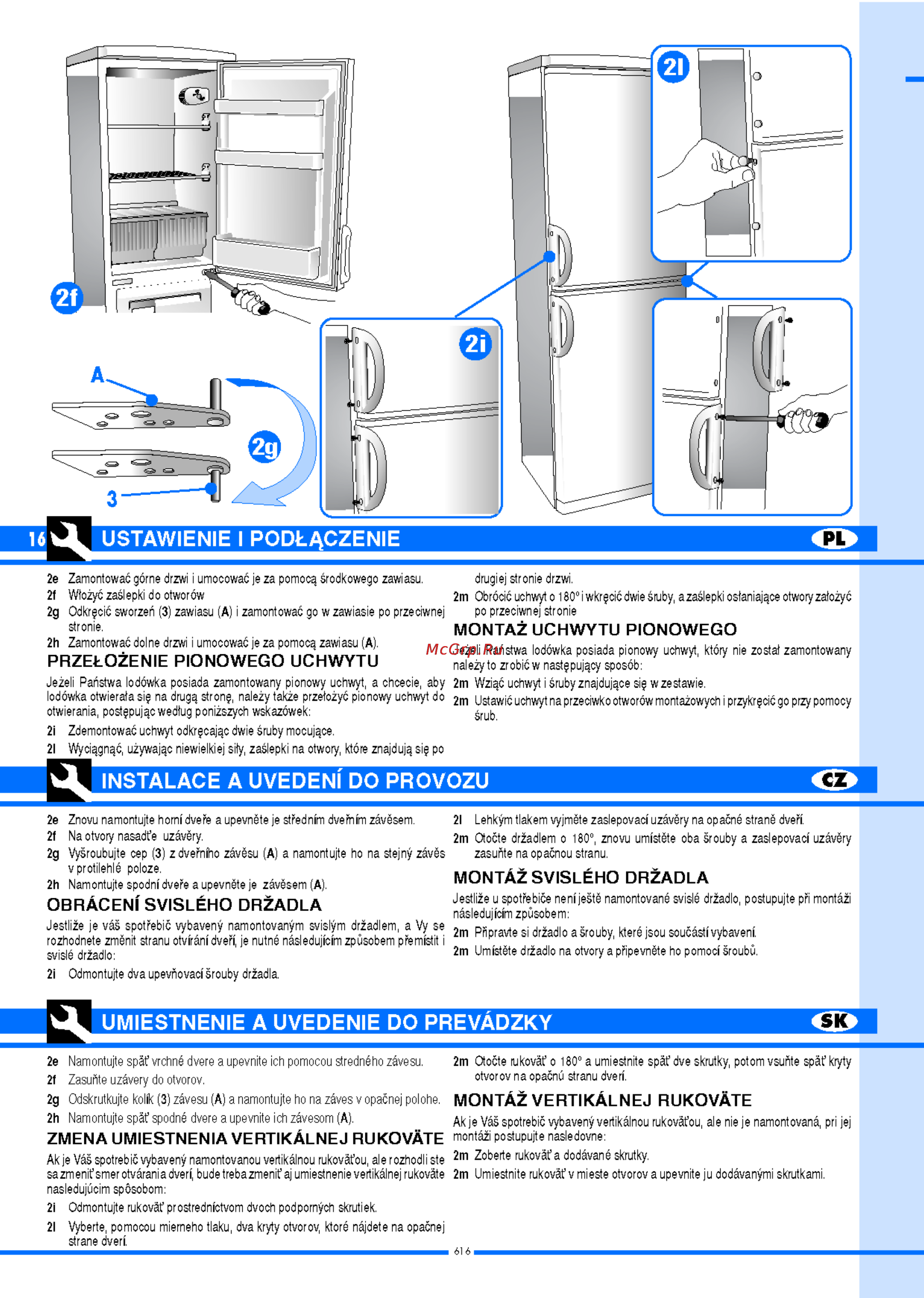 Ardo GO 2210 BH Homepub [16/44] Pionowego uchwytu