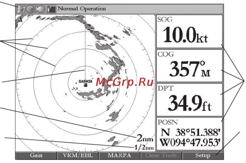 Garmin GMR 18HD [6/32] Вид страницы радара