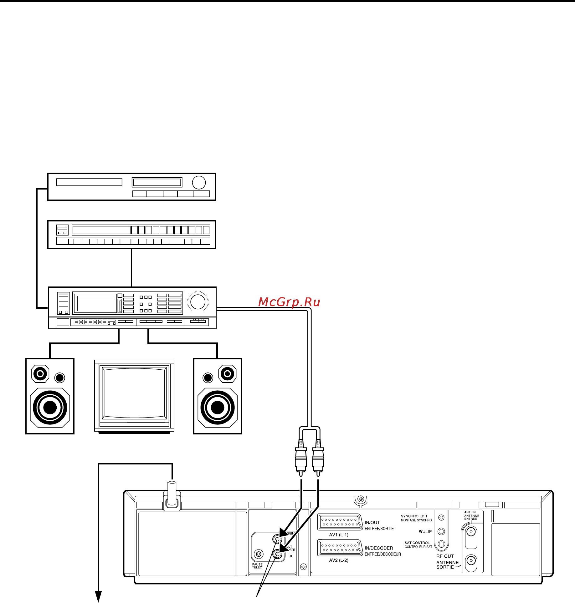 JVC HR-J870EU [56/76] Подключение использование стереосистемы