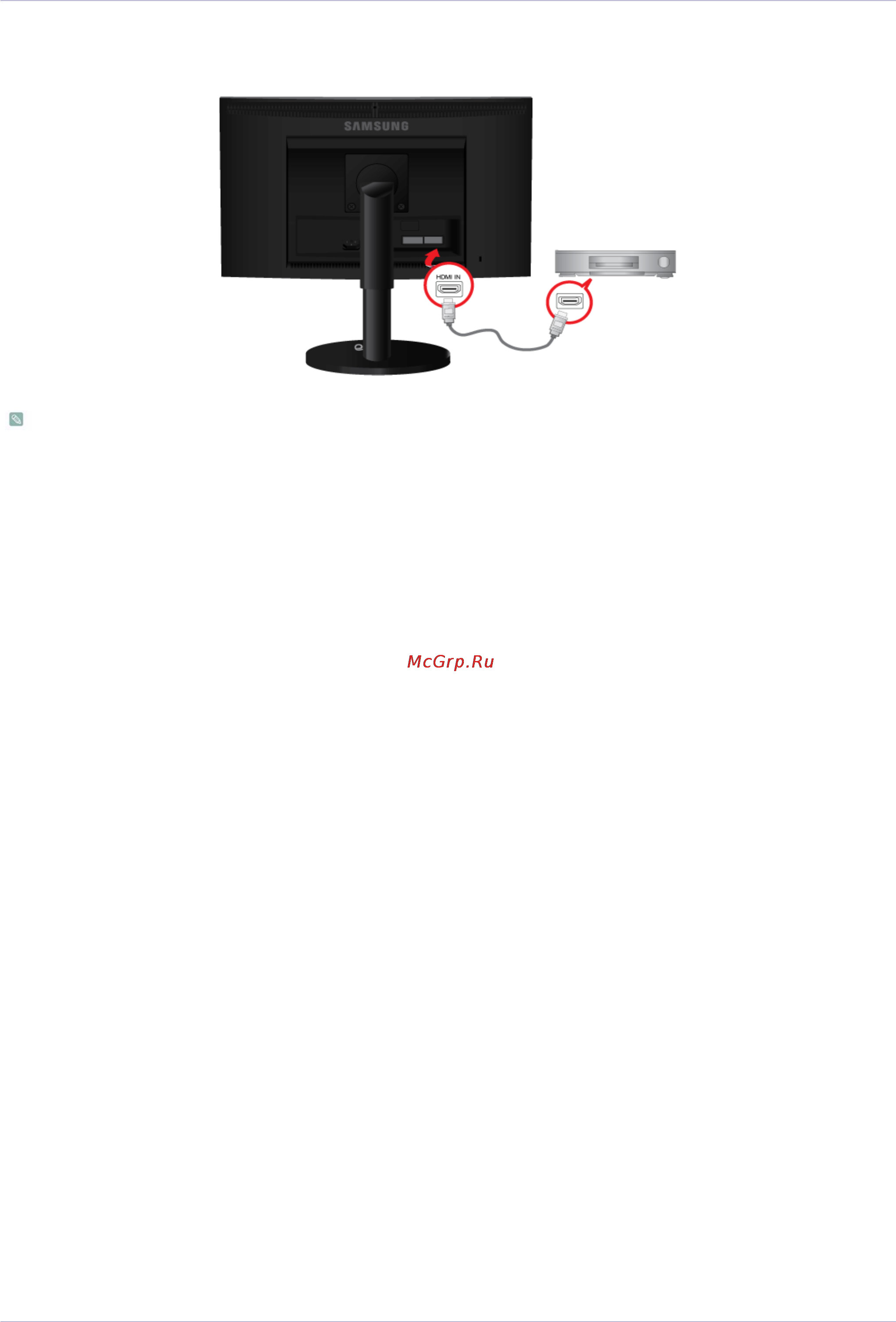Samsung E2220N [23/168] 5 подключение кабеля hdmi