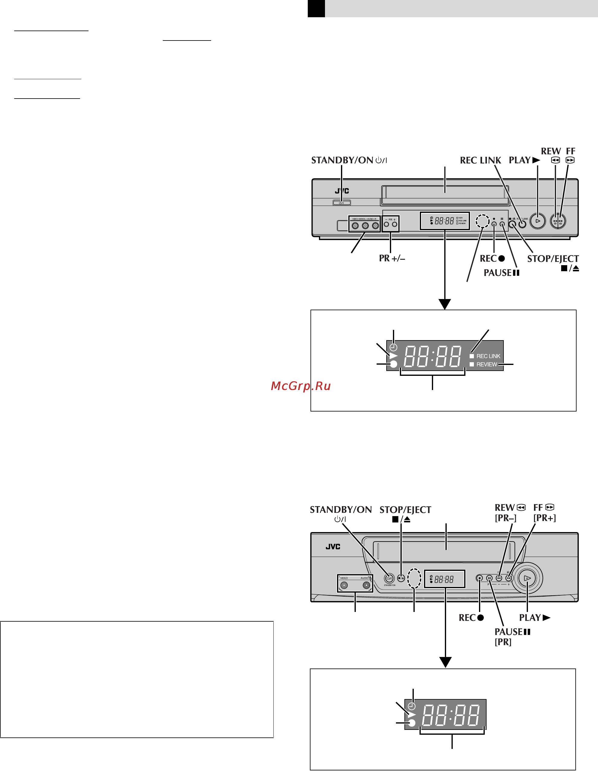 JVC HR-J795EE [2/16] Передняя панель hr j495ee hr j295ee