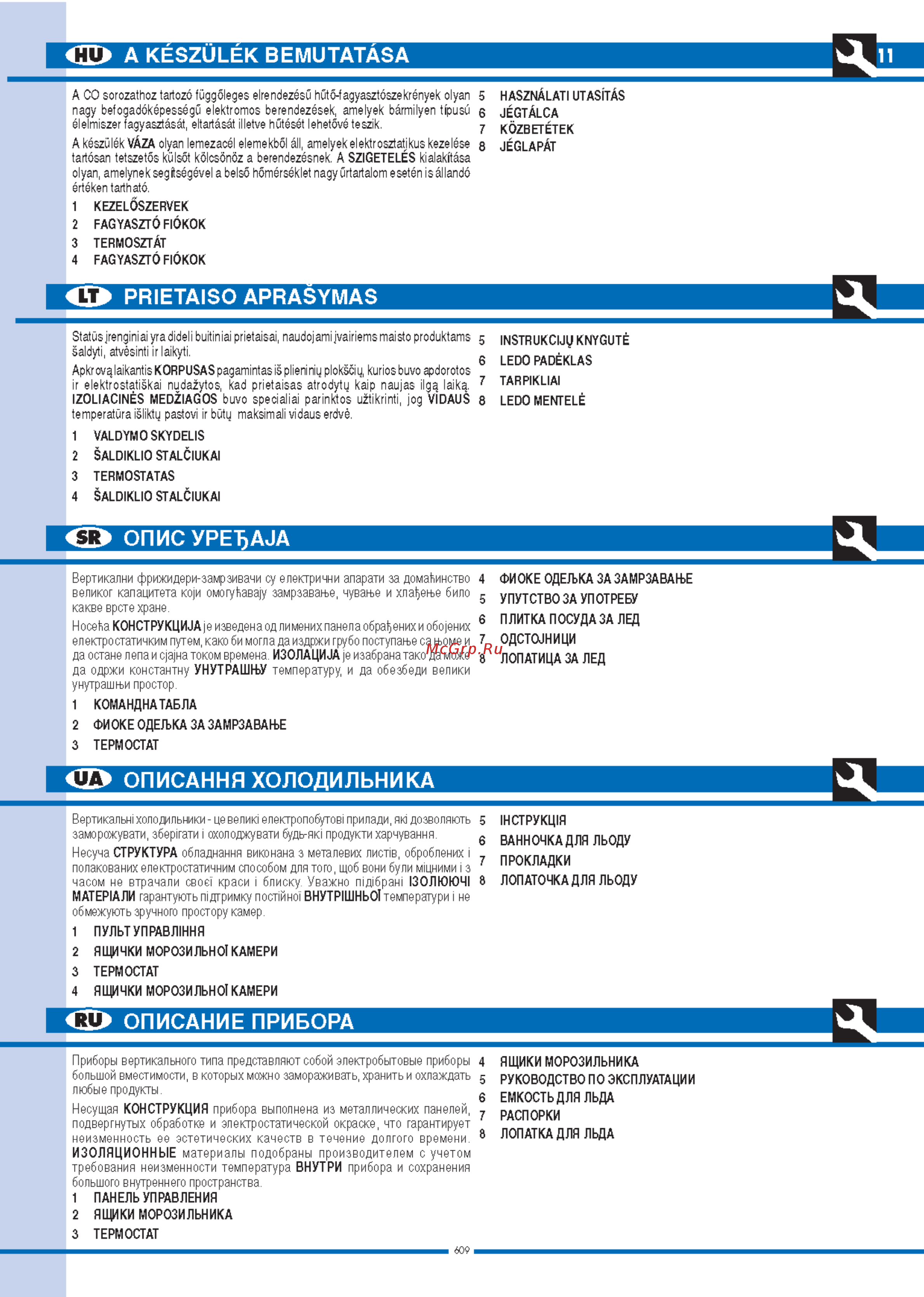 Ardo FR 20 SB [11/40] Описания холодильника
