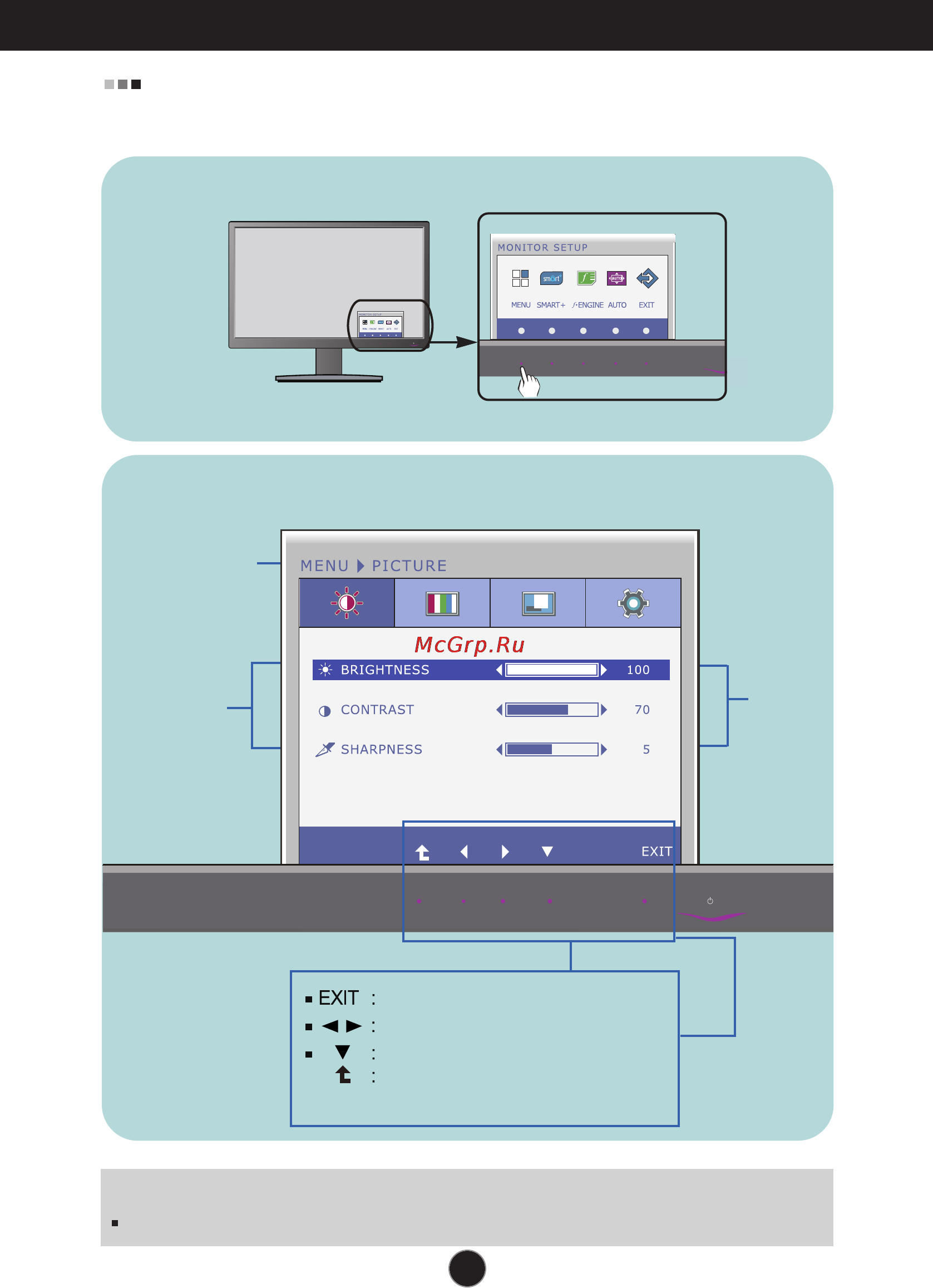 LG E2350S-PN [16/34] On screen display osd selection and adjustment