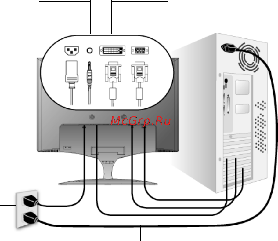 Viewsonic VX2268WM [8/24] Краткое руководство по установке