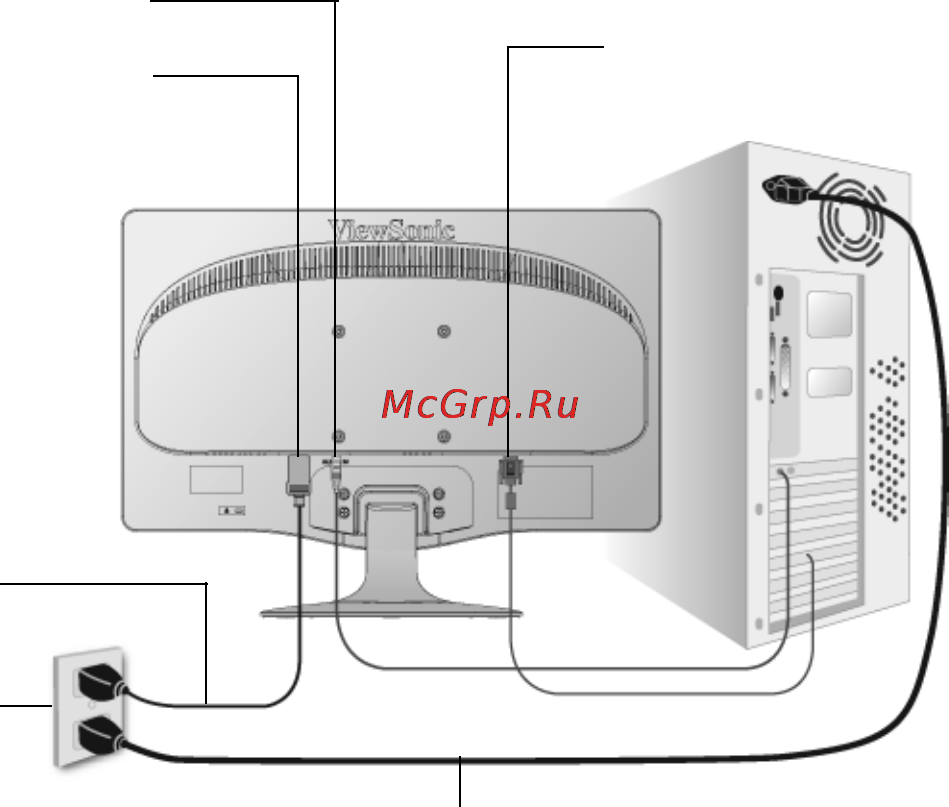 Viewsonic VA2231WA [9/25] Краткое руководство по установке