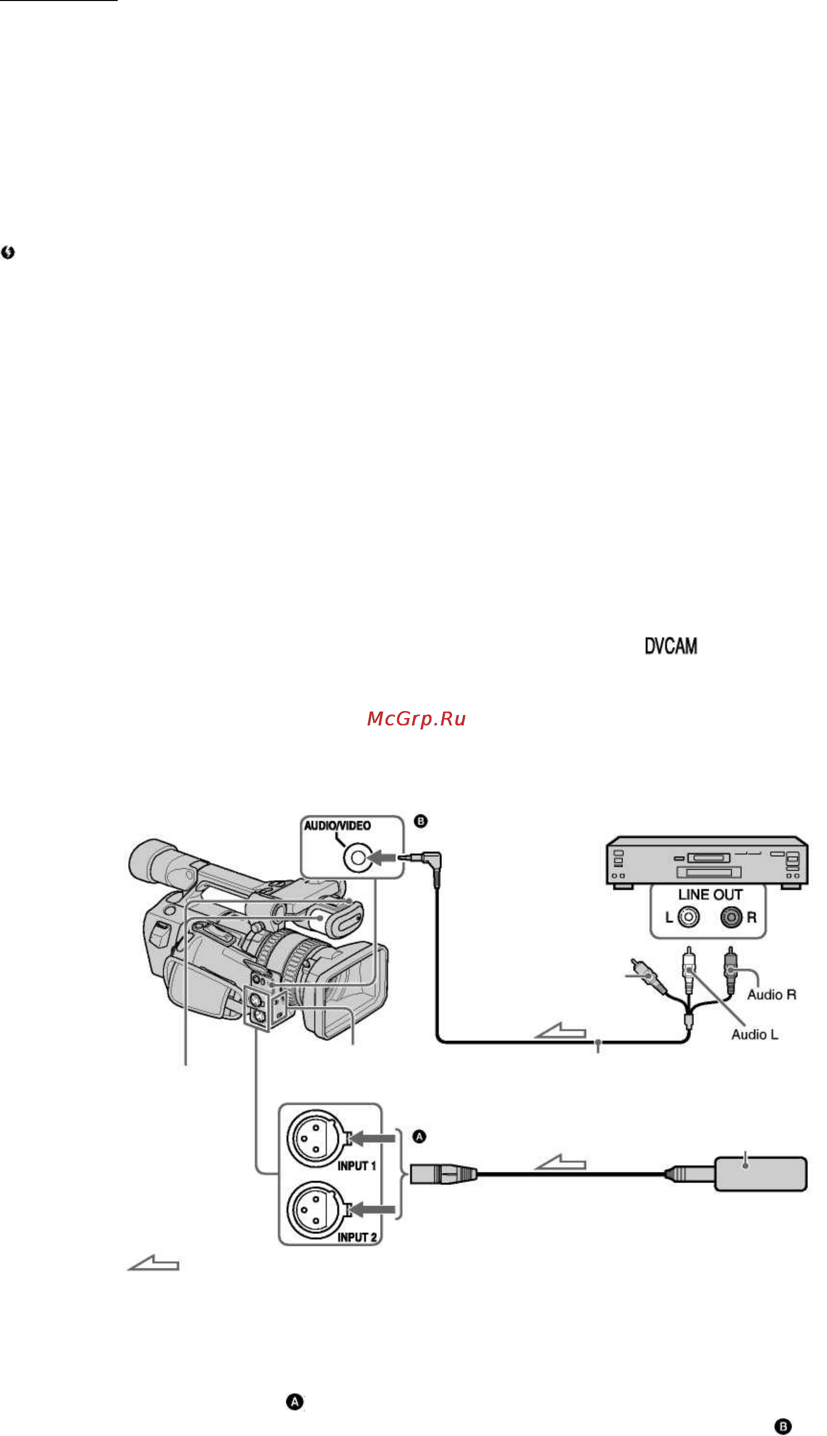 Sony HVR-Z1E [99/135] Наложение звука на записанную ленту