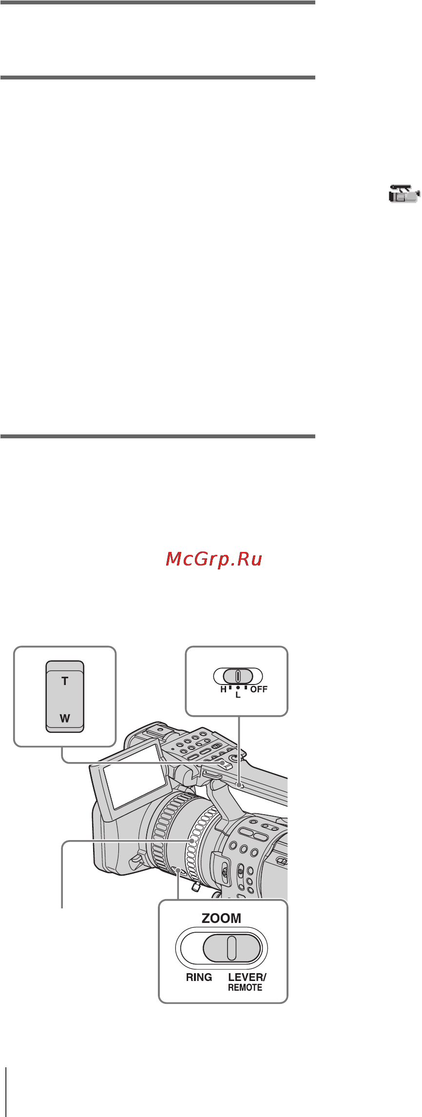 Sony HDR-FX1E [24/132] Использование кольца трансфокации