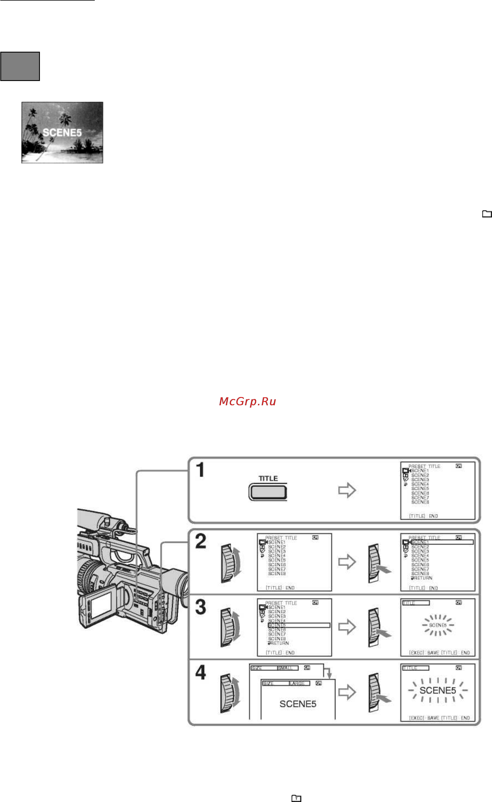 Sony DSR-PD170P [75/139] Наложение титра