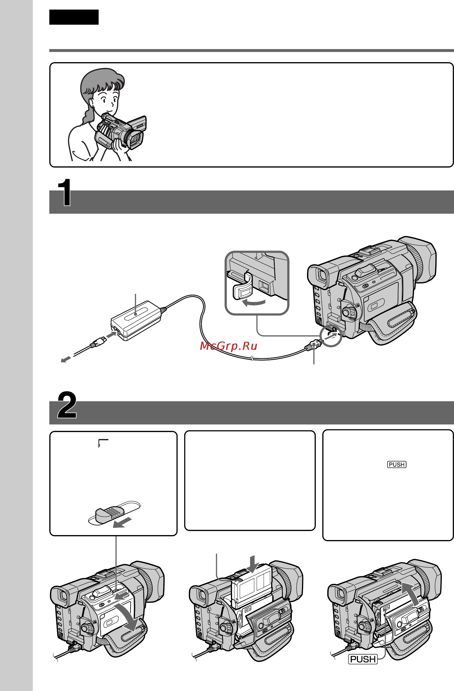 Sony DCR-TRV950E [12/348] Quick start guide recording on a tape