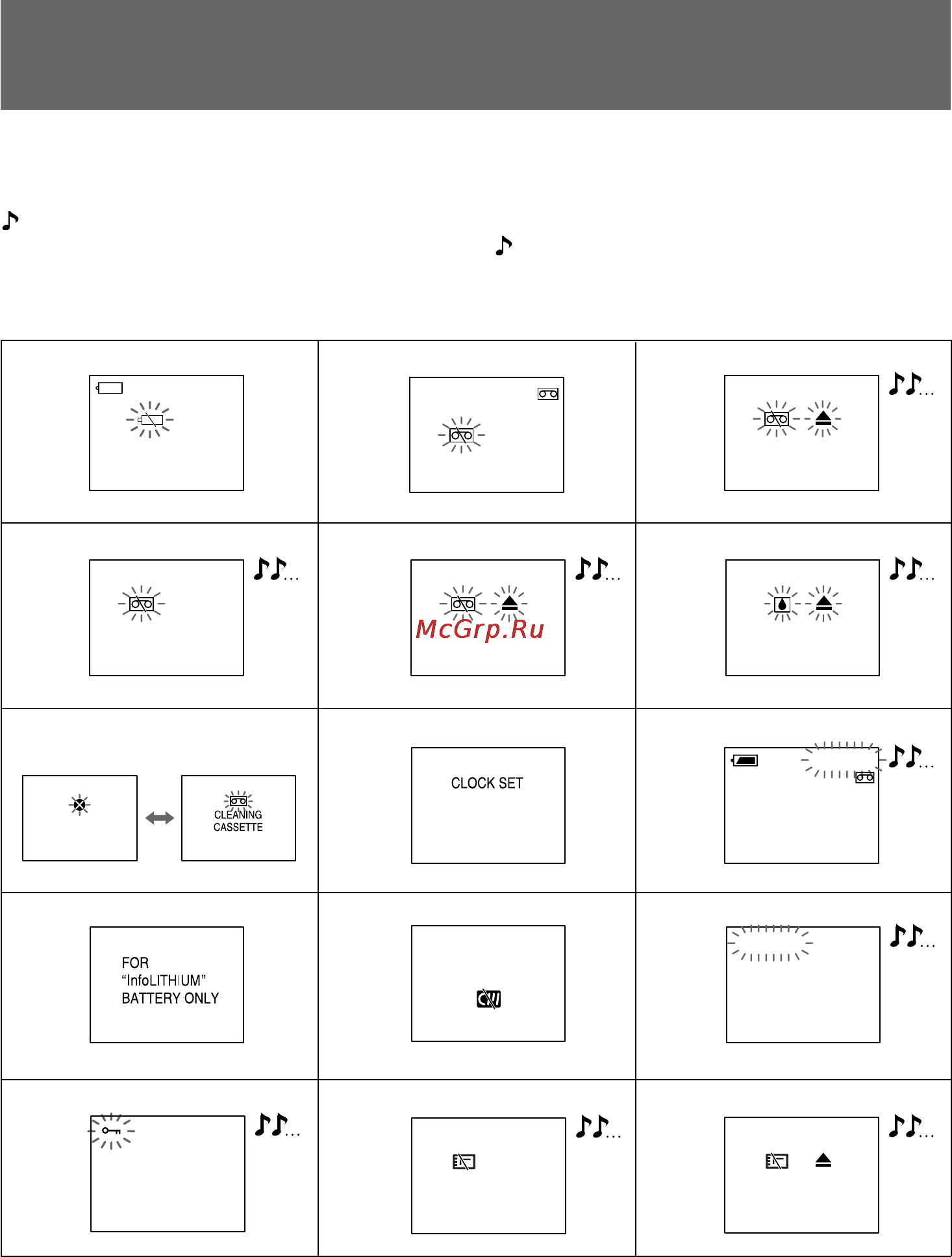 Sony DCR-TRV900E [196/200] Warning indicators