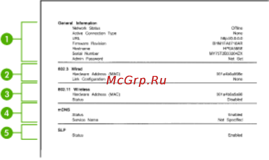 HP OFFICEJET 4500 Desktop [148/254] Сведения на странице сетевых параметров только для некоторых моделей