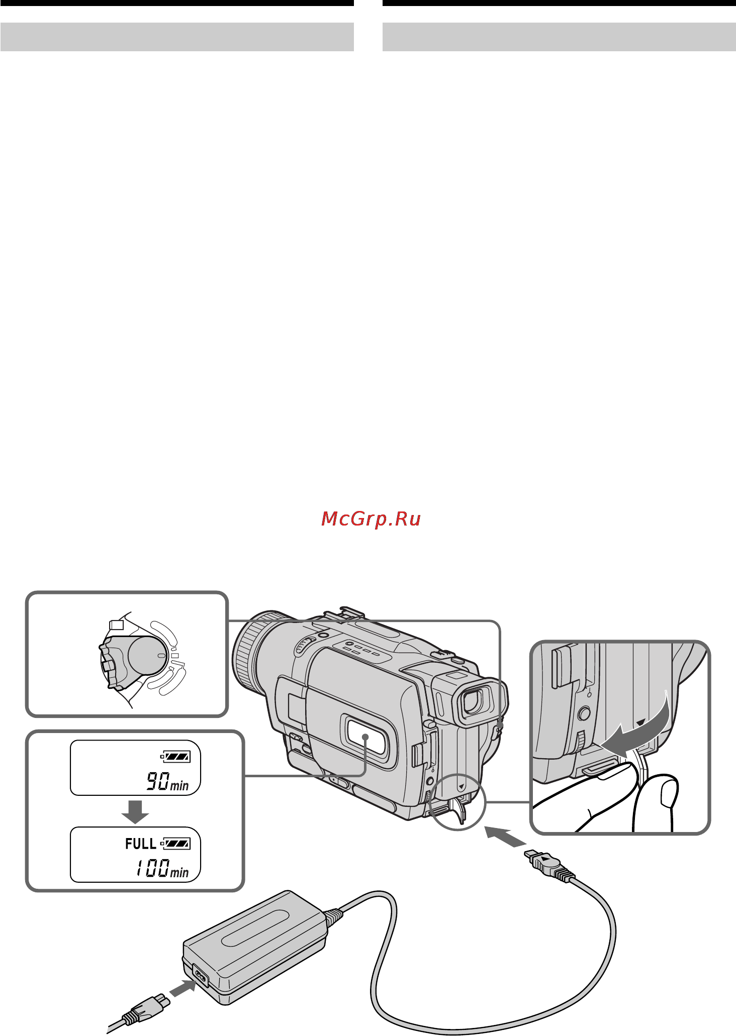 Sony DCR-TRV330E [16/216] Charging the battery pack