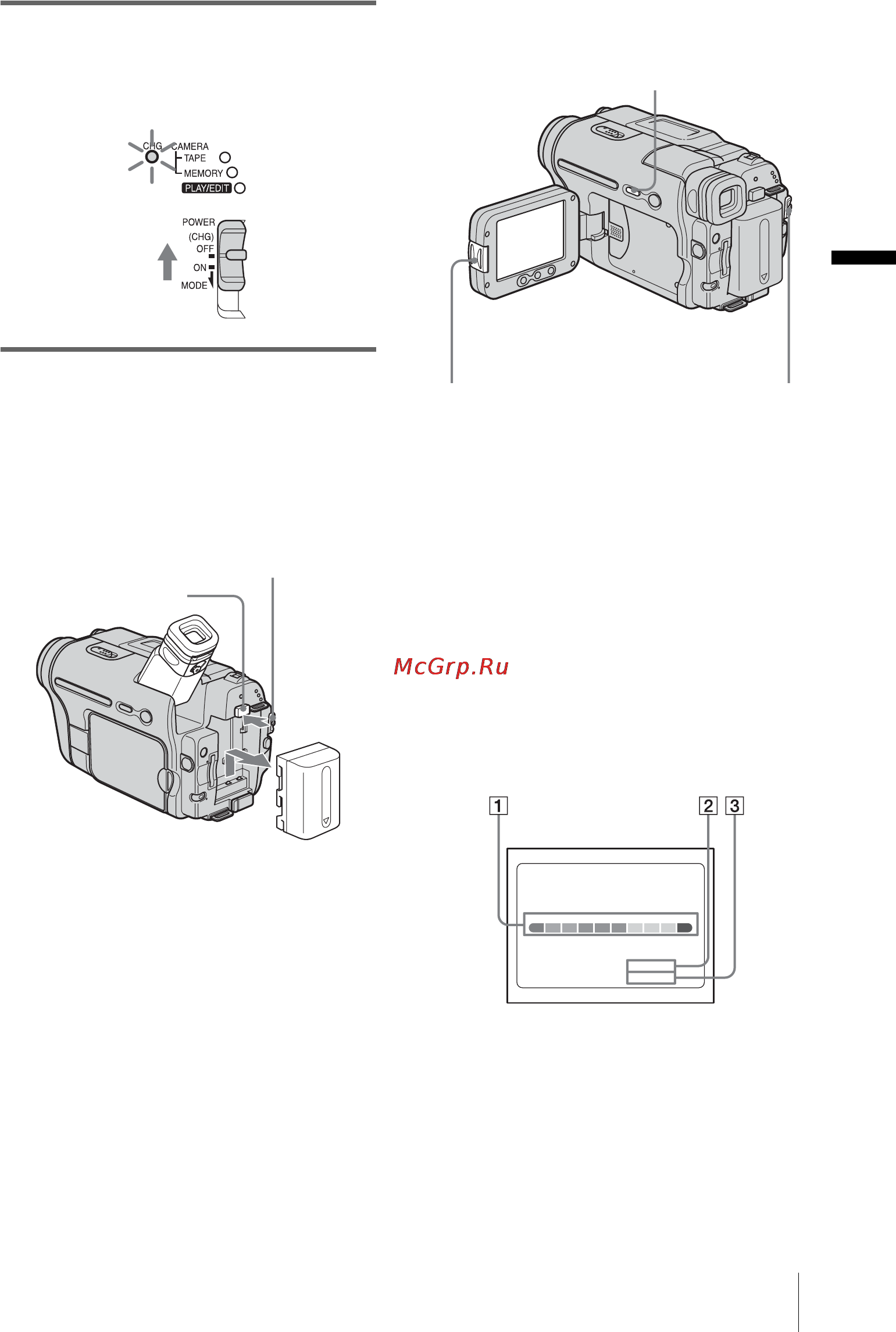 Sony DCR-TRV480E [15/316] Hur du tar bort batteriet
