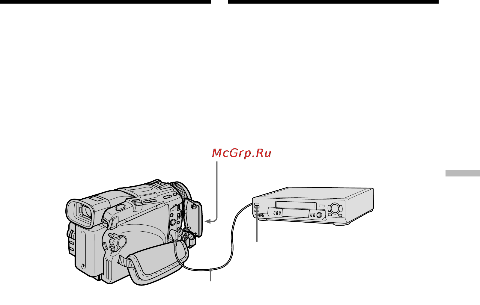 Sony DCR-TRV25E [109/304] 3 setting your camcorder and the vcr to face each other