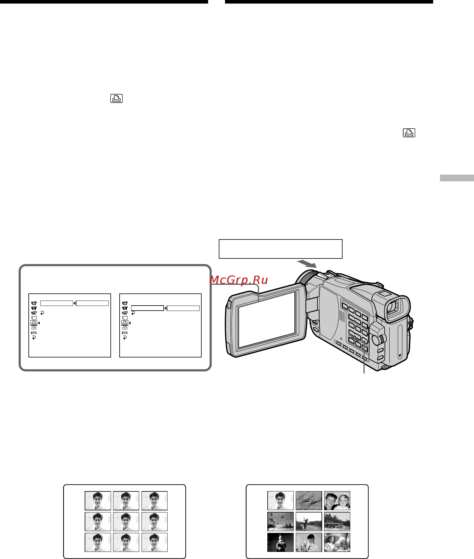 Sony DCR-TRV24E [201/304] Using the optional printer