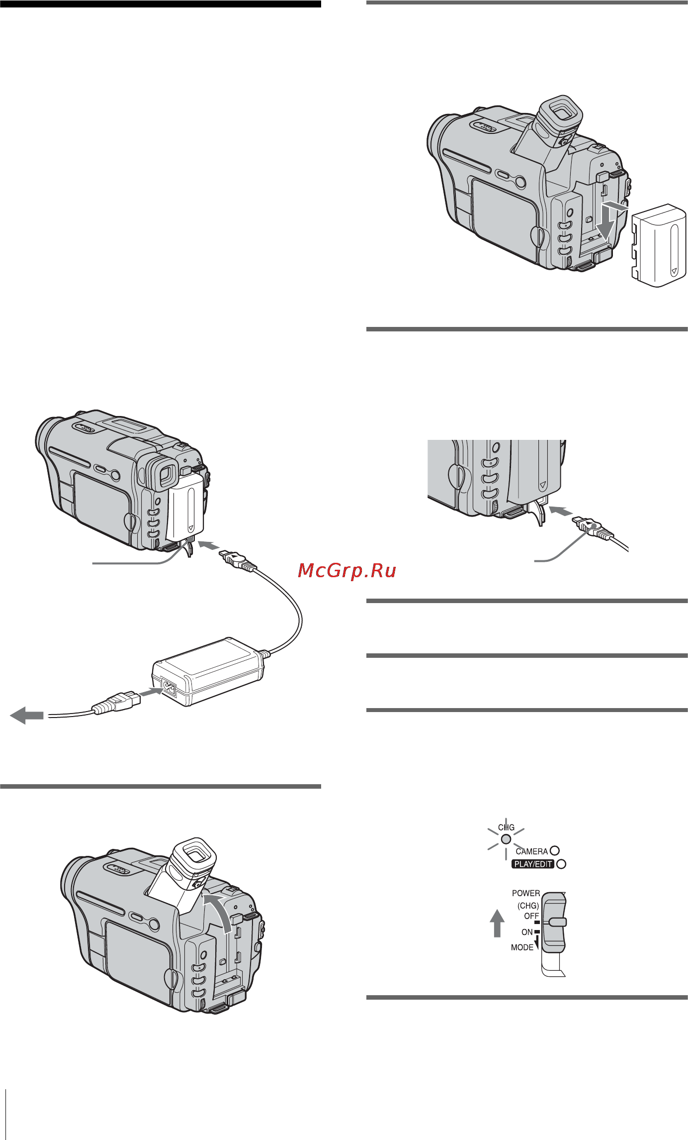 Sony CCD-TRV228E [12/216] Steg 2 ladda batteriet
