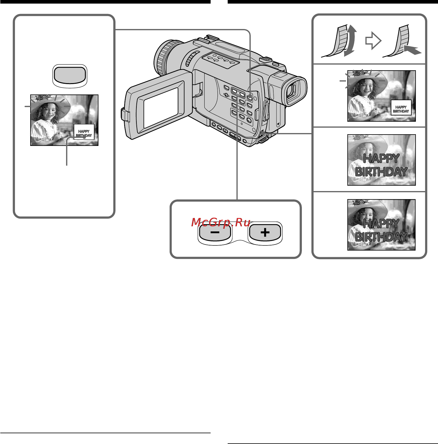 Sony DCR-TRV239E [170/268] Superimposing a still image in the memory stick on an image memory mix