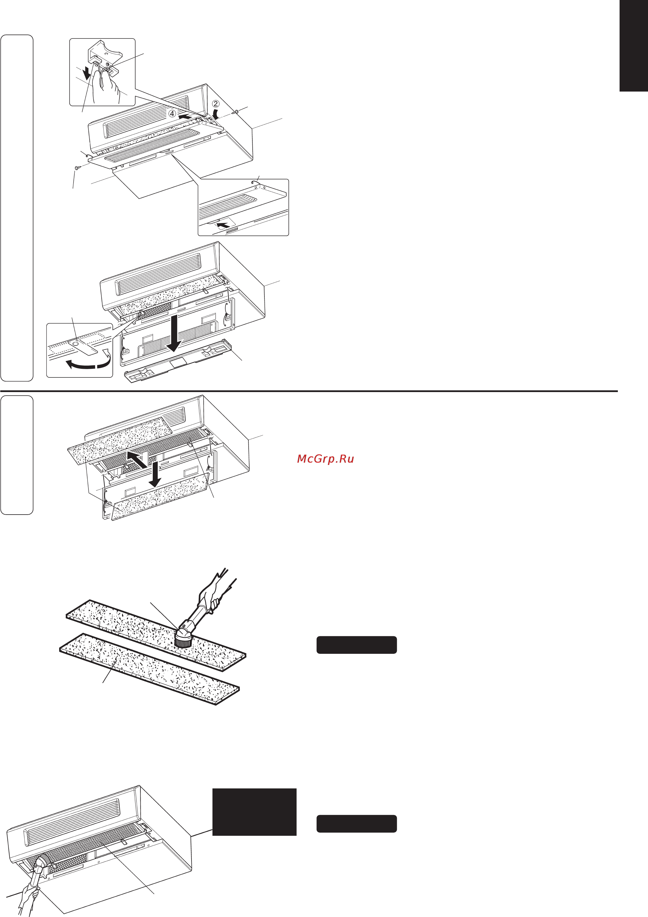 Mitsubishi Electric LGH-40ES-E [3/4] Очистка воздушного фильтра