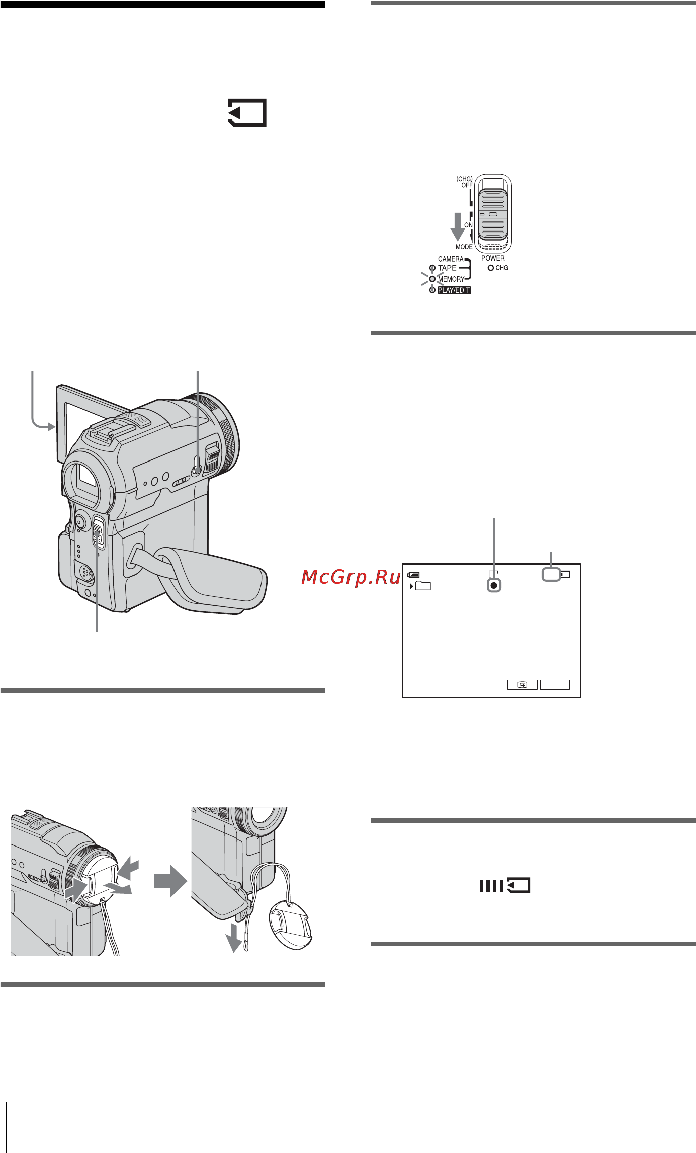 Sony DCR-PC330E [30/156] Запись неподвижных изображений фотосъемка в память