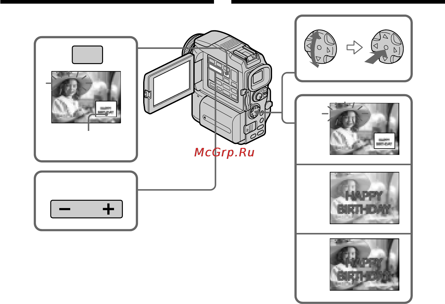 Sony DCR-PC120E [176/268] Superimposing a still image in the memory stick on an image memory mix