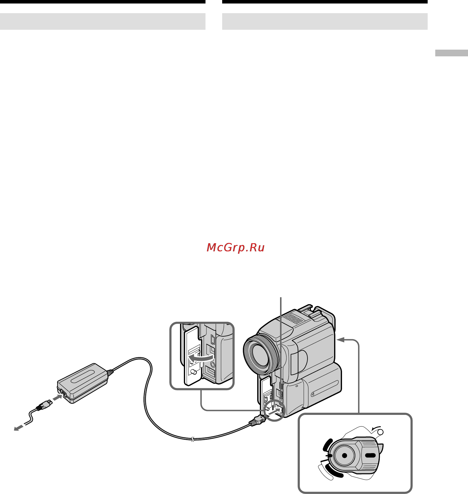 Sony DCR-PC115E [19/268] Как зарядить батарейный блок