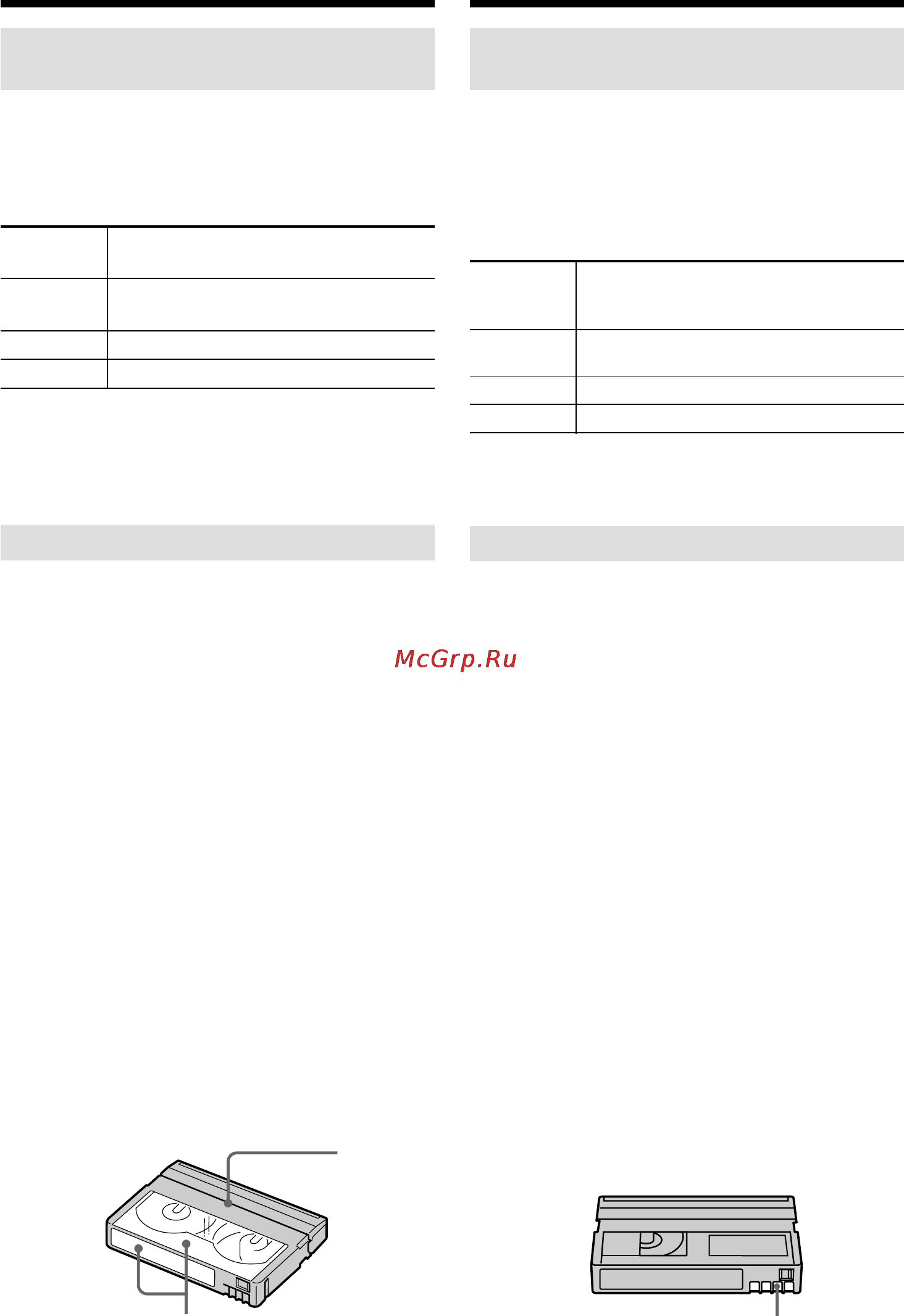 Sony DCR-PC120E [238/268] Notes on the cassette