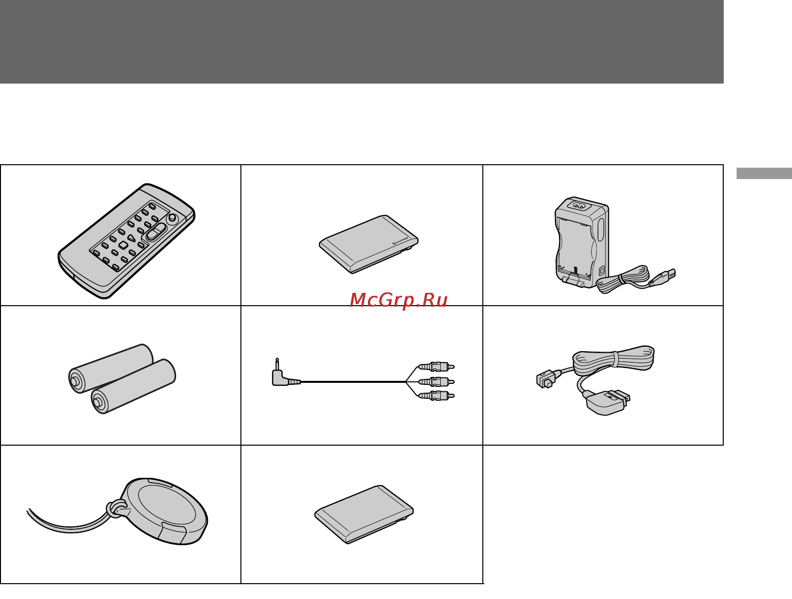 Sony DCR-PC10E [7/124] Checking supplied accessories