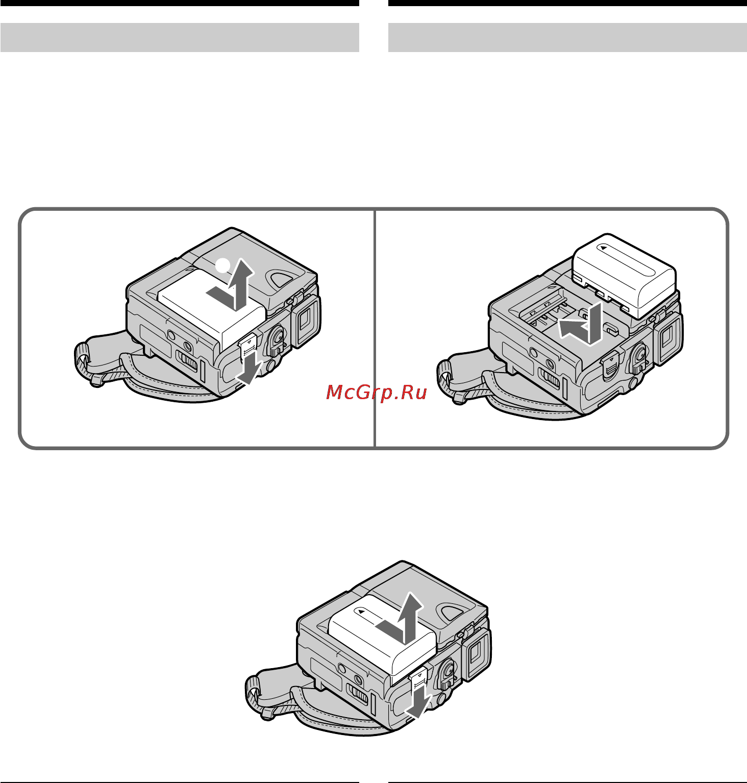 Sony DCR-PC101E [22/316] Установка батарейного блока