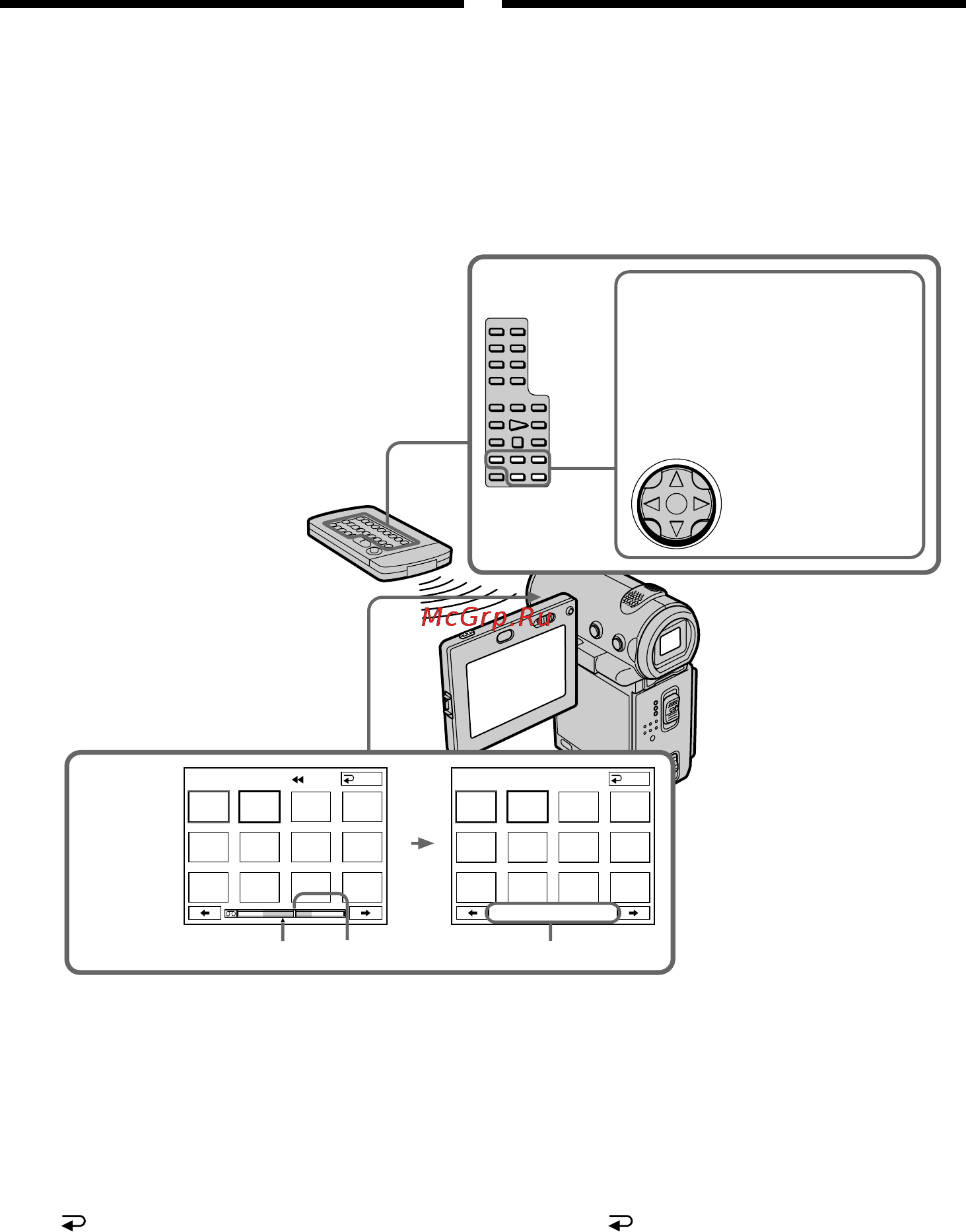 Sony DCR-IP5E [90/260] Searching for a scene multi picture search