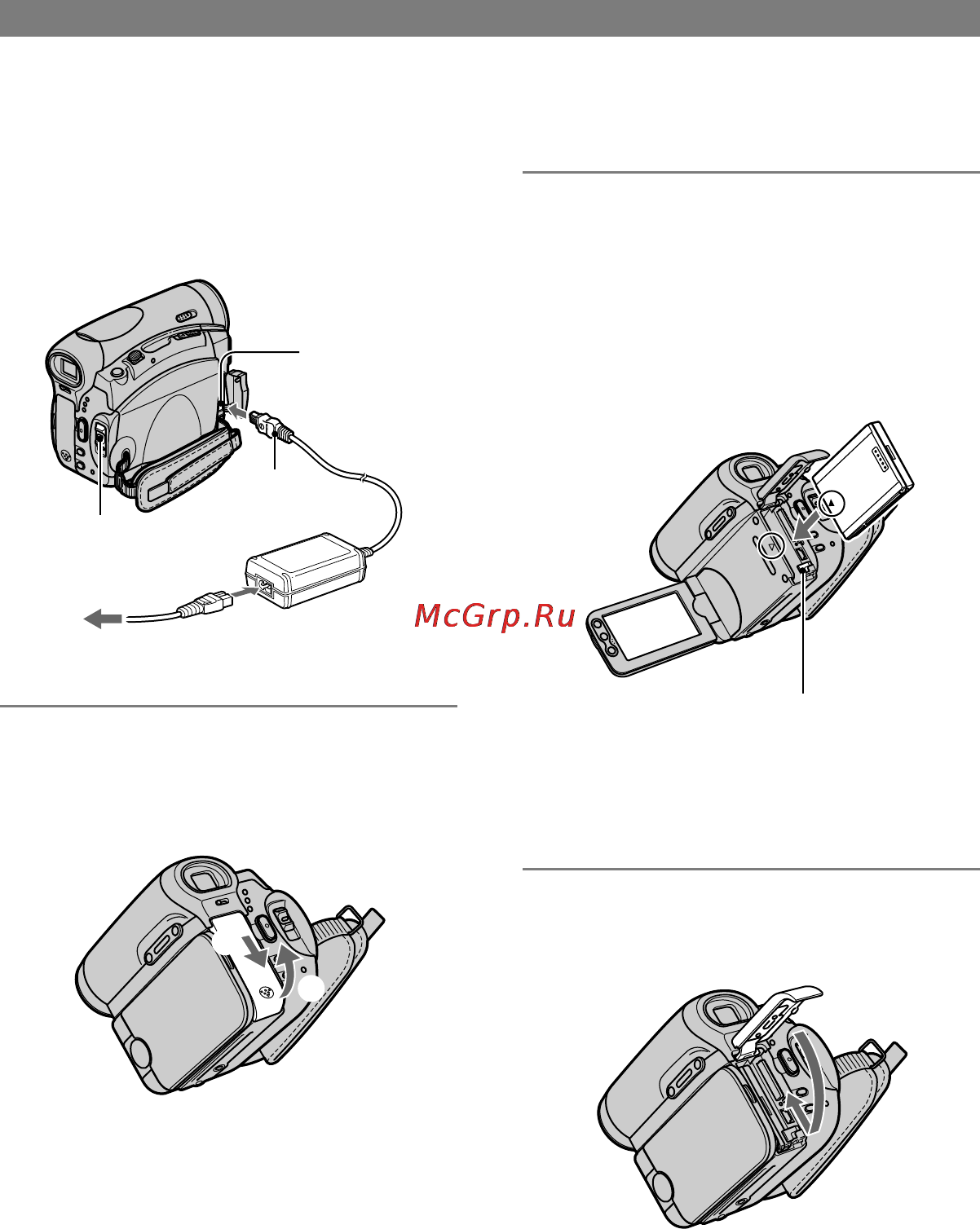 Sony DCR-HC90E [8/259] Steg 2 ladda batteriet