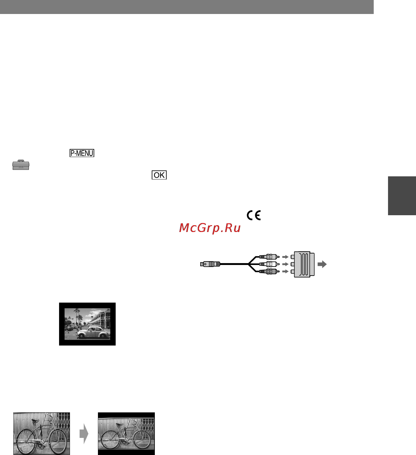 Sony DCR-HC39E [155/263] Если используется телевизор монофонического типа т е телевизор оборудованный только одним входным аудиогнездом