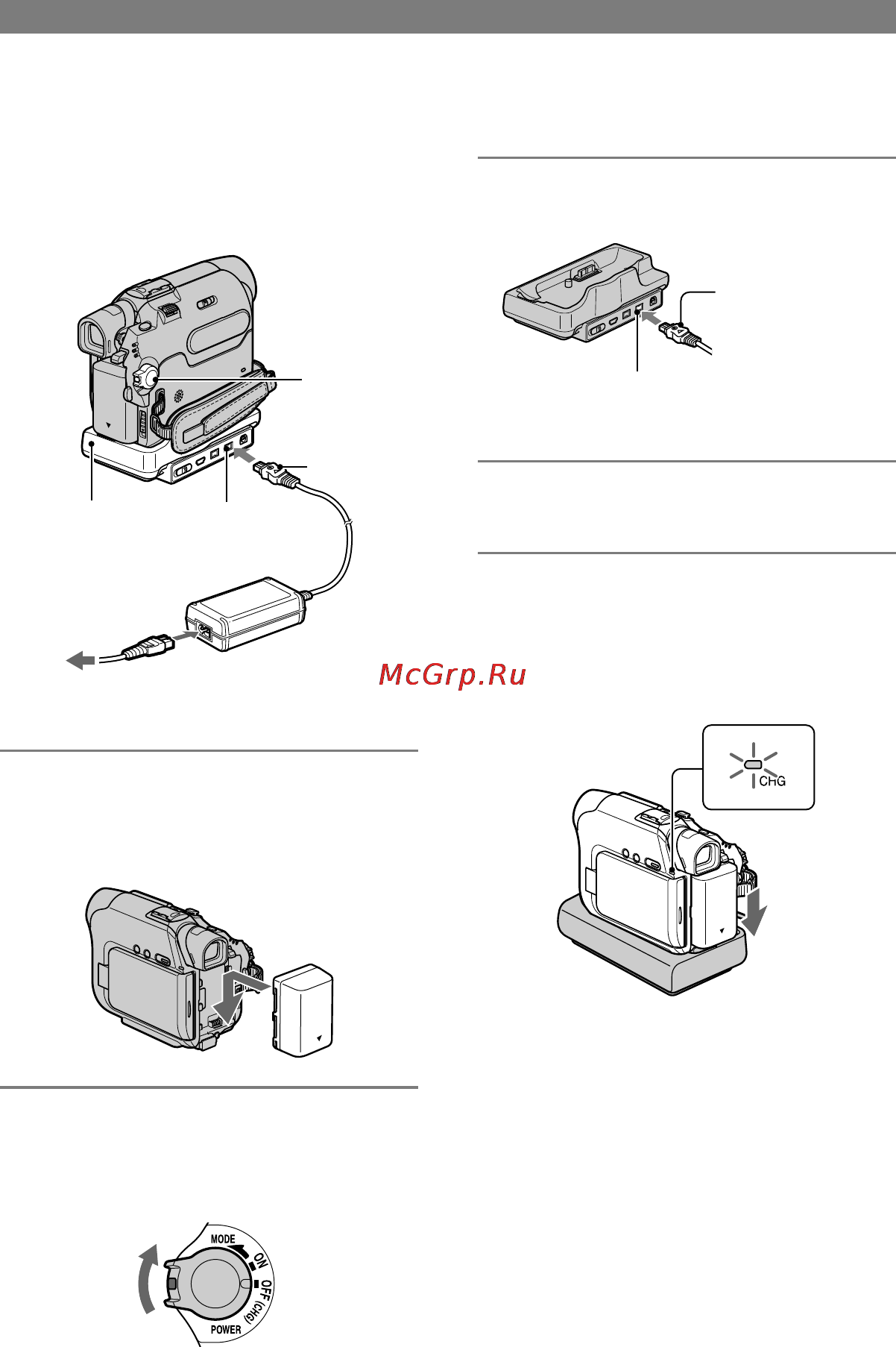 Sony DCR-HC42E [8/263] Steg 2 ladda batteriet