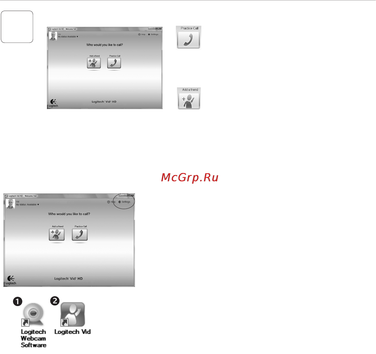 Logitech C270 (960-000728) [47/94] Accesarea setărilor contului şi pornirea aplicaţiilor