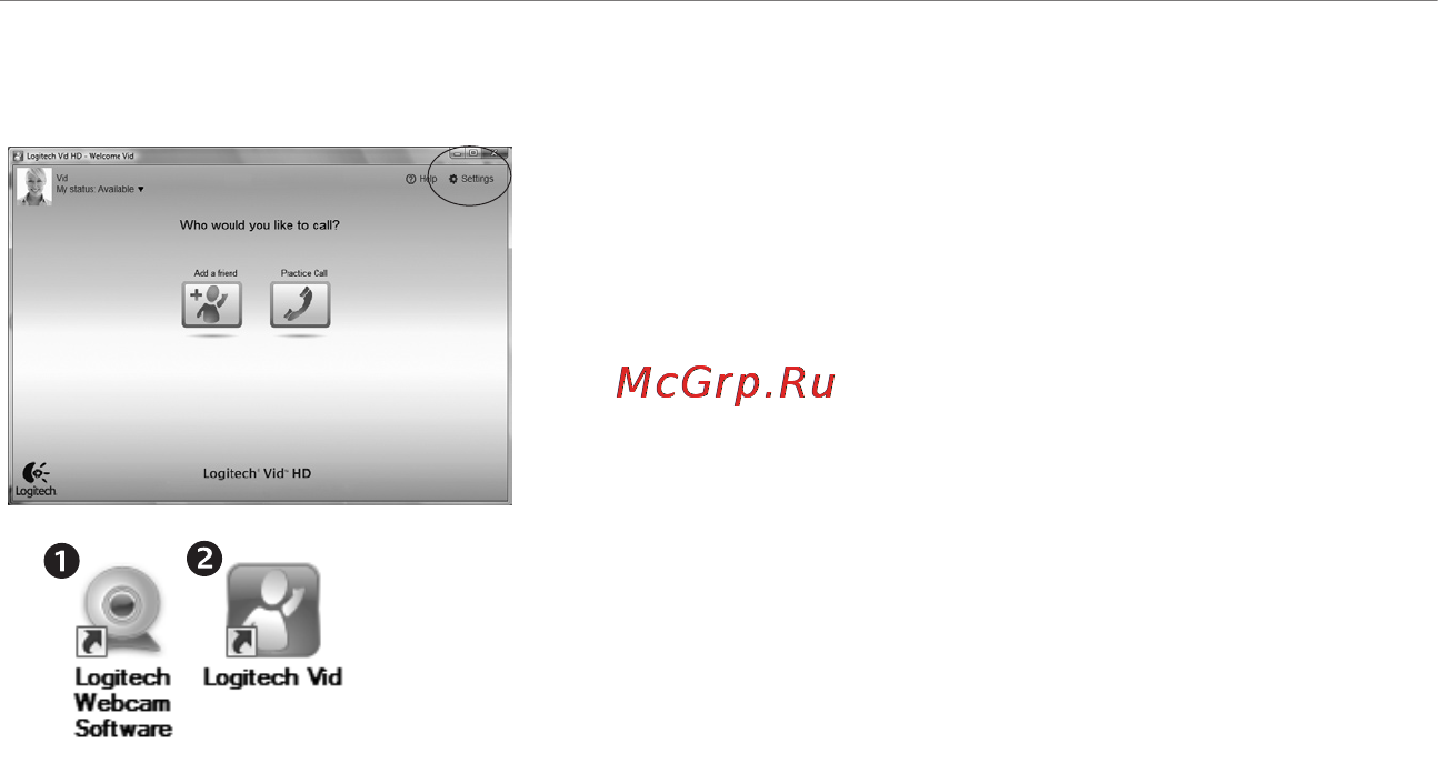 Logitech HD WEBCAM C510 [52/104] Accesarea setărilor contului şi pornirea aplicaţiilor