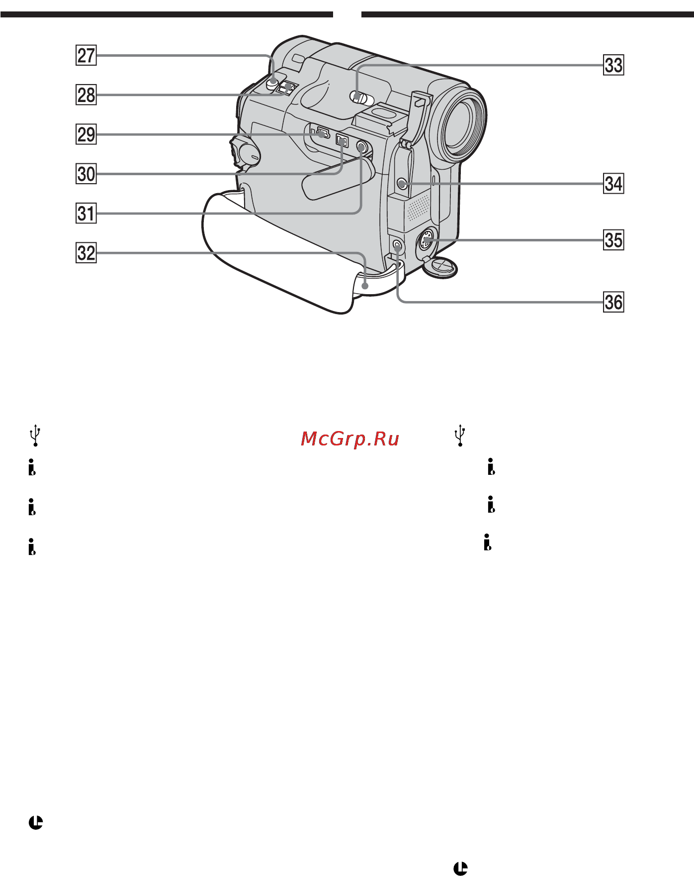 Sony DCR-HC15E [188/196] Delar och kontroller oбознaчeниe дeтaлeй и оpгaнов yпpaвлeния