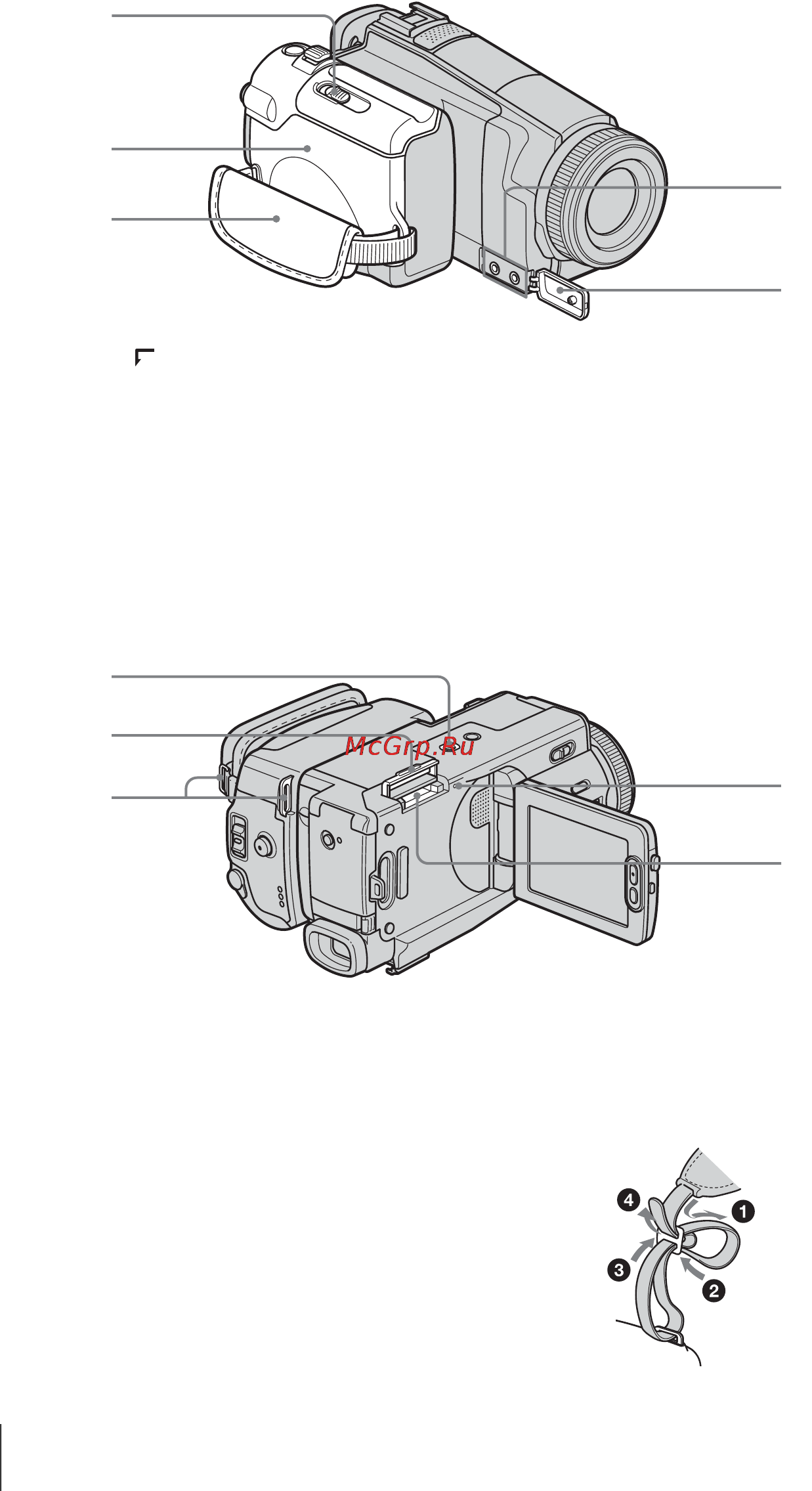 Sony DCR-HC1000E [160/168] Прикрепление плечевого ремня