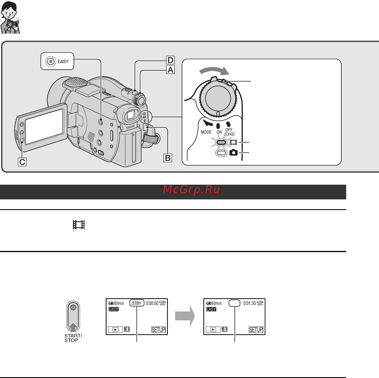 Sony DCR-DVD404E [30/300] Förenklad inspelning