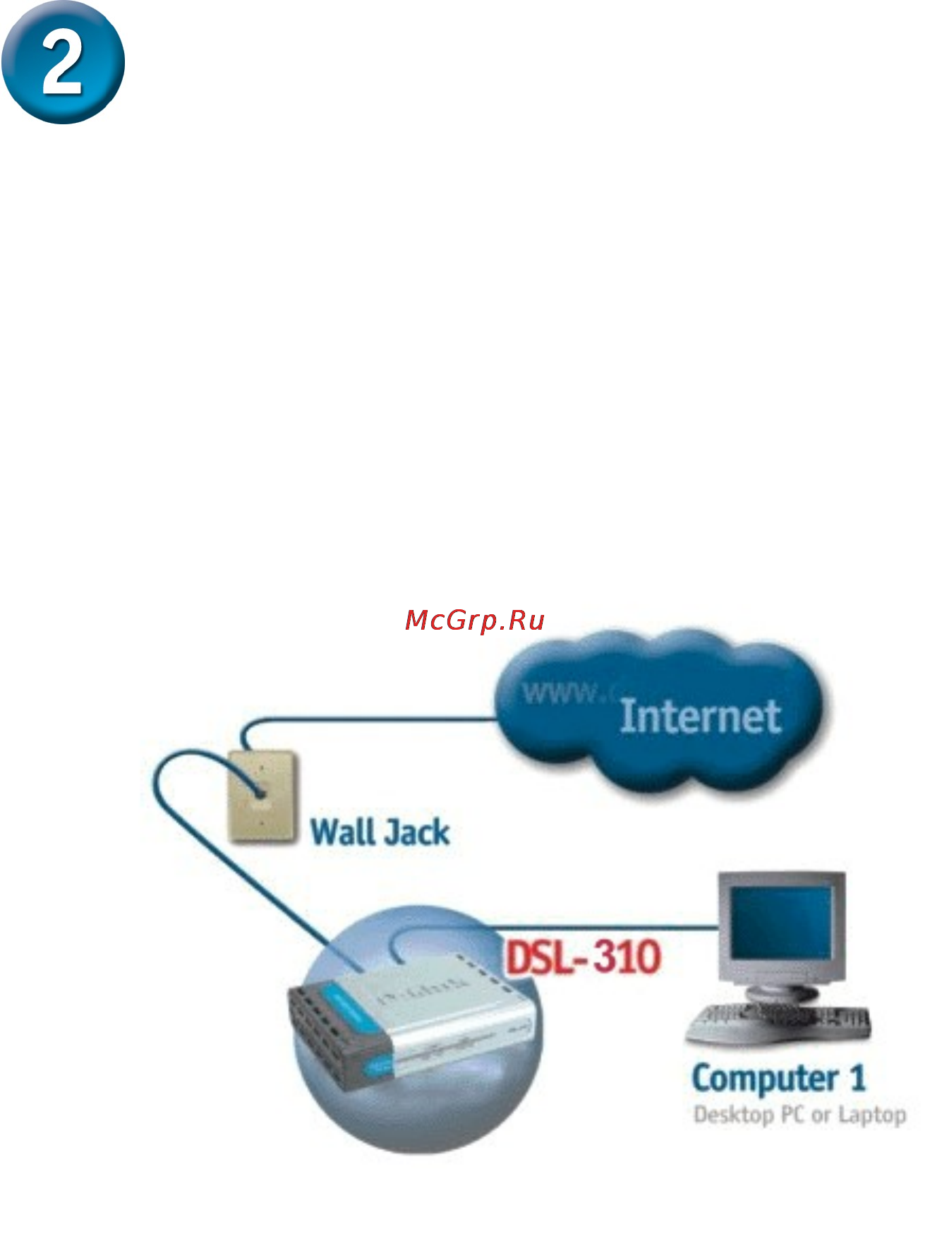 D-Link DSL-310 [3/26] Подключение компьютера к adsl модему dsl 310