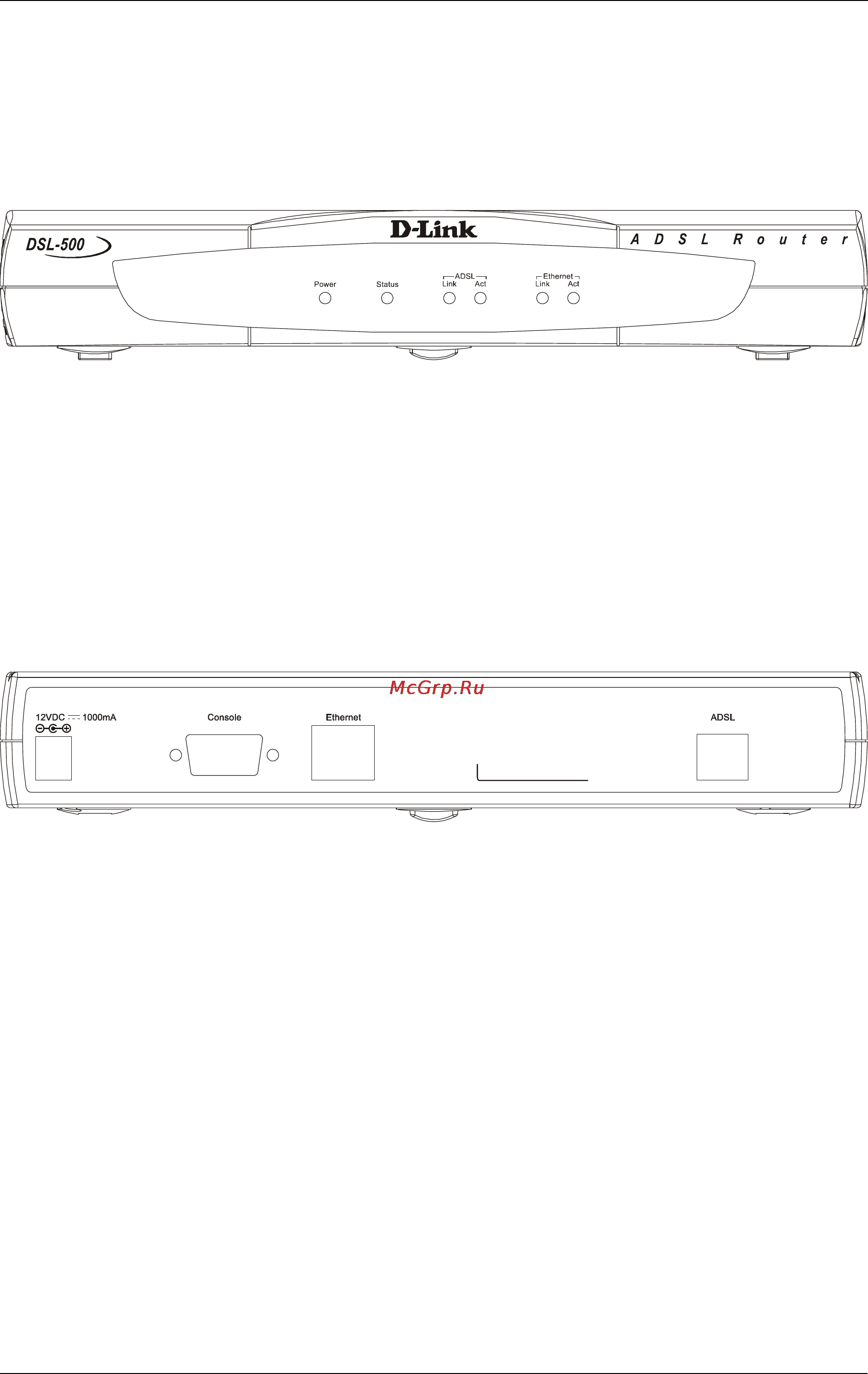 D-Link DSL-500 [12/73] Front panel