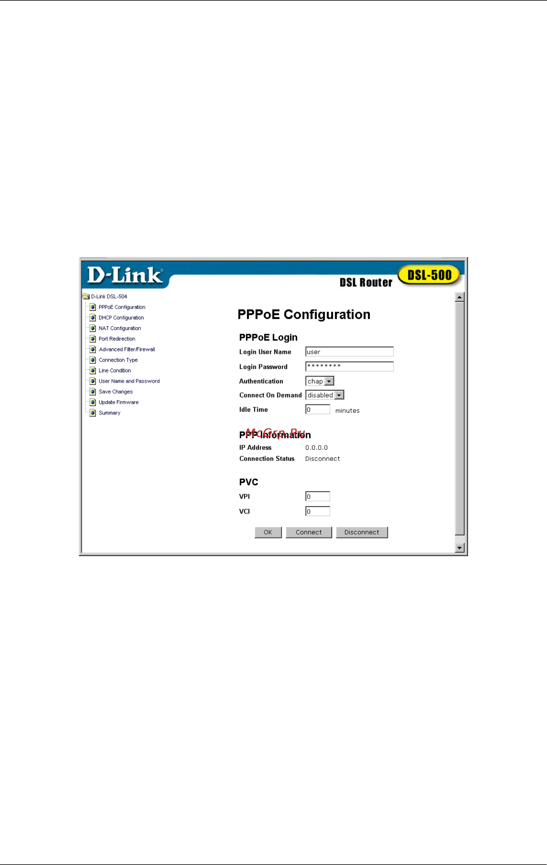 D-Link DSL-500 [29/73] Pppoe connections