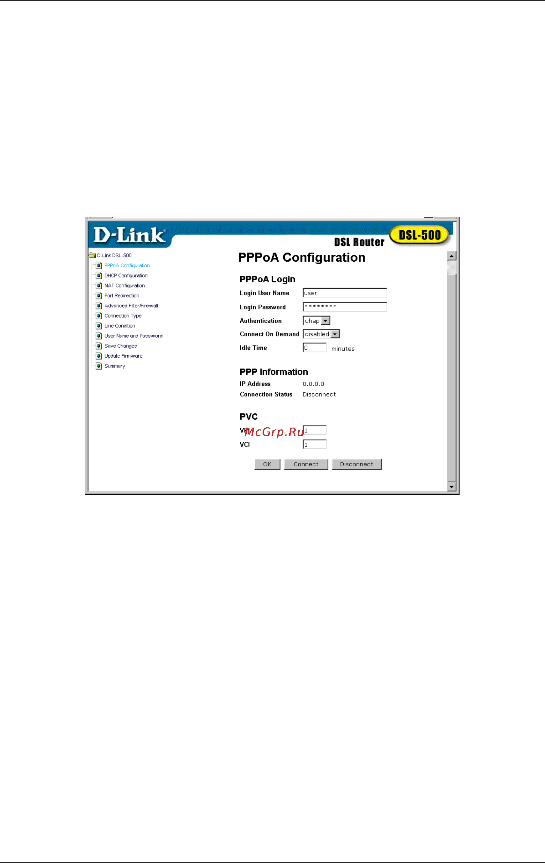 D-Link DSL-500 [31/73] Pppoa connections