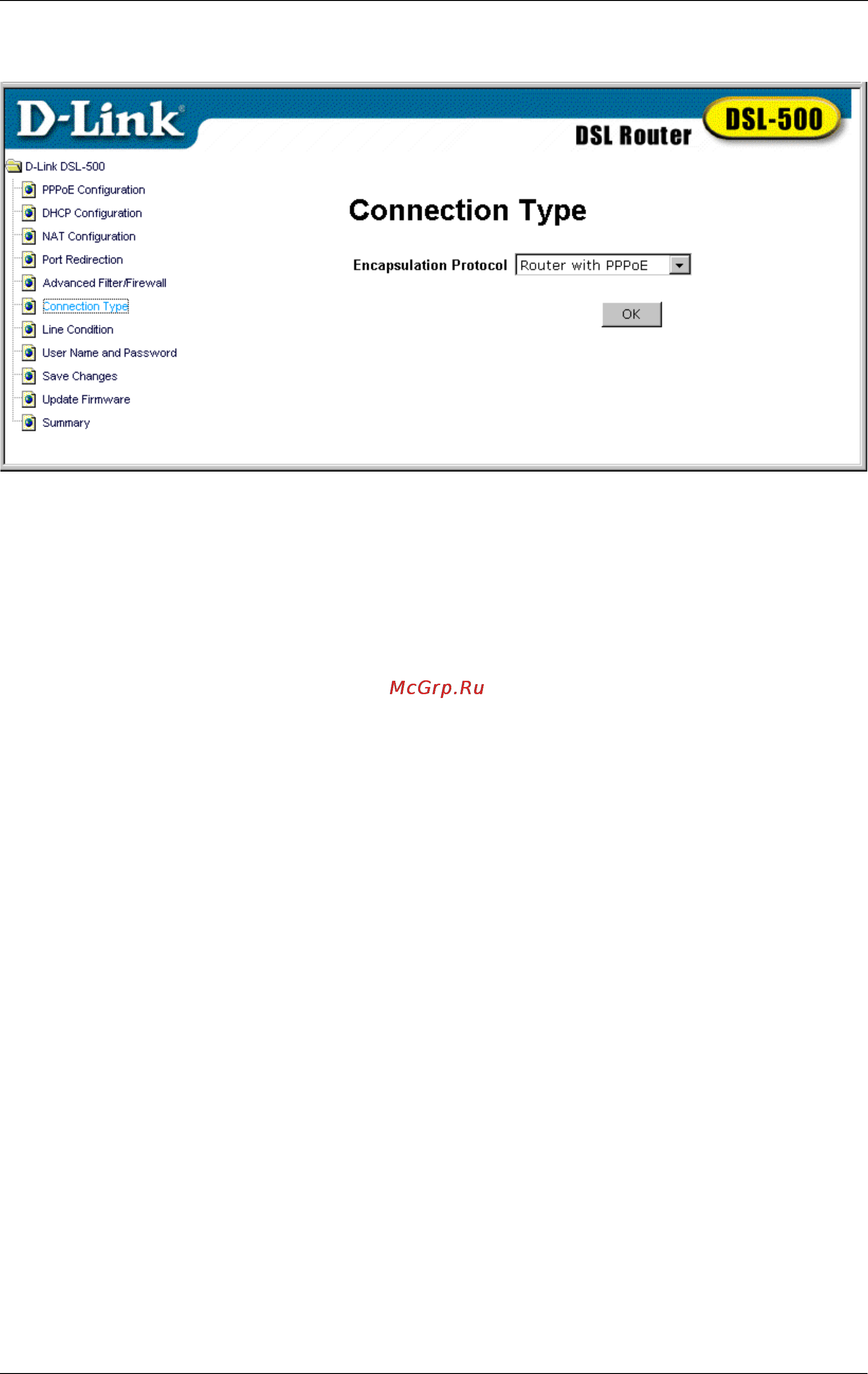 D-Link DSL-500 [40/73] Connection type
