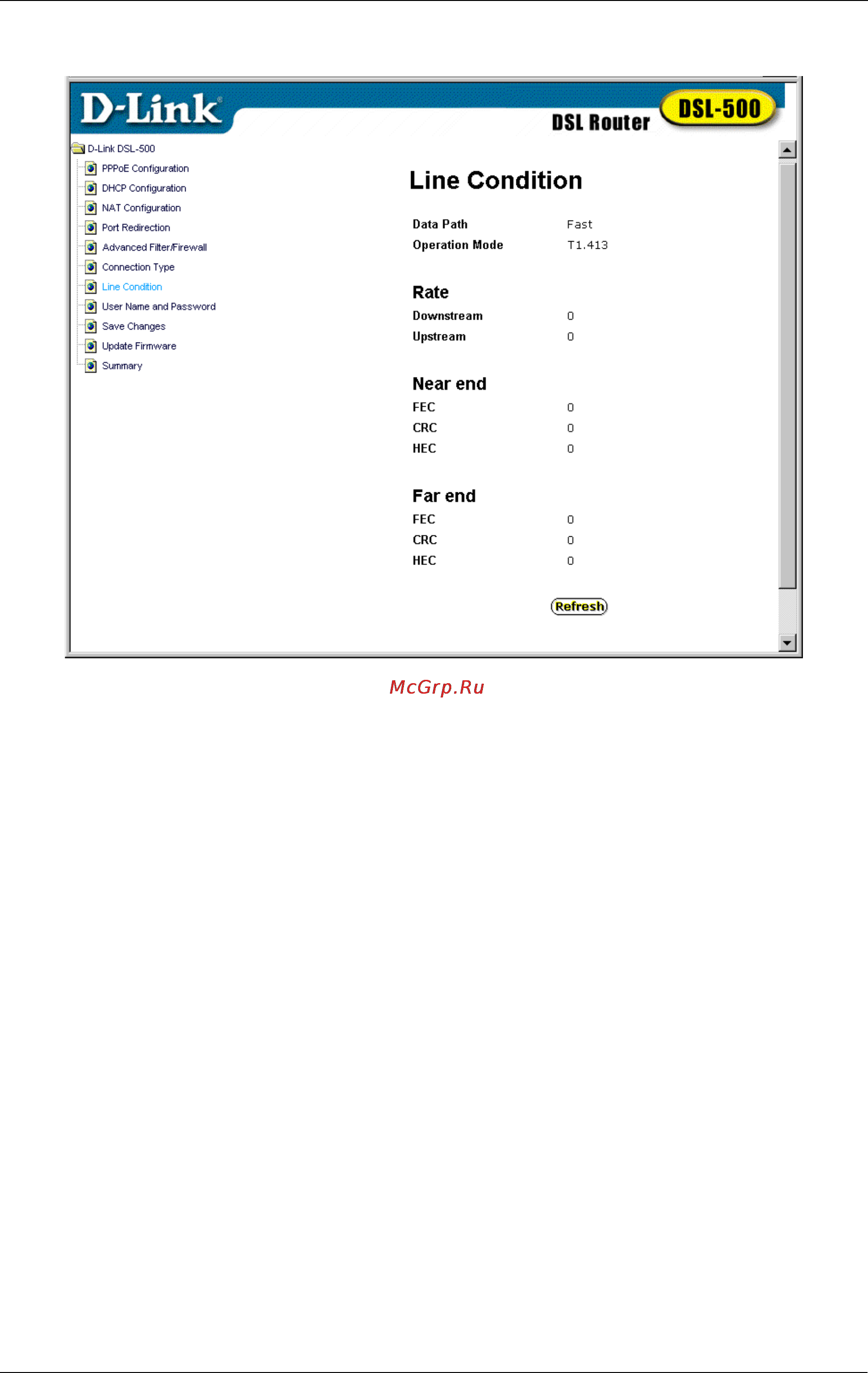 D-Link DSL-500 [44/73] Line condition