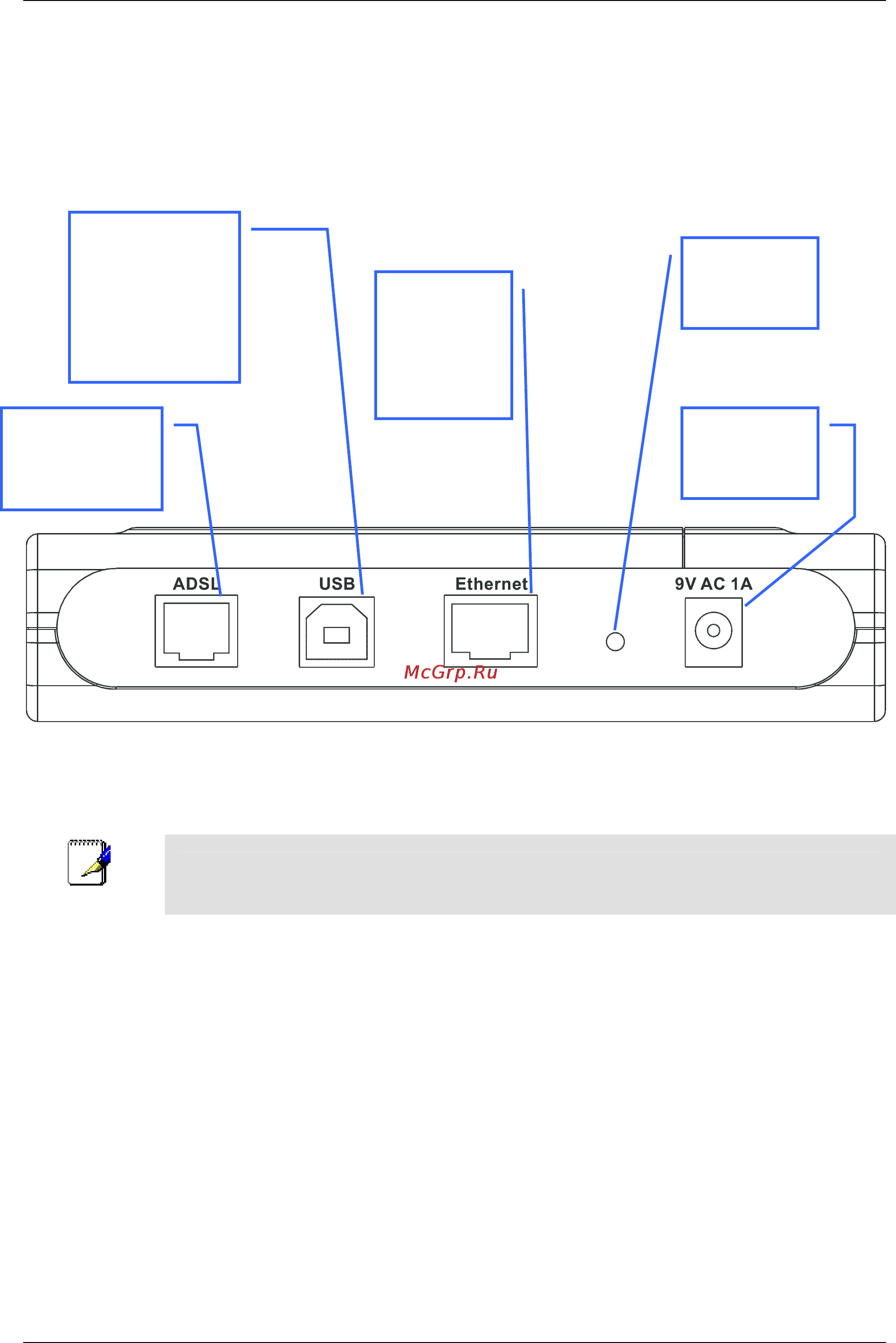 D-Link DSL-562T [19/89] Rear panel connections