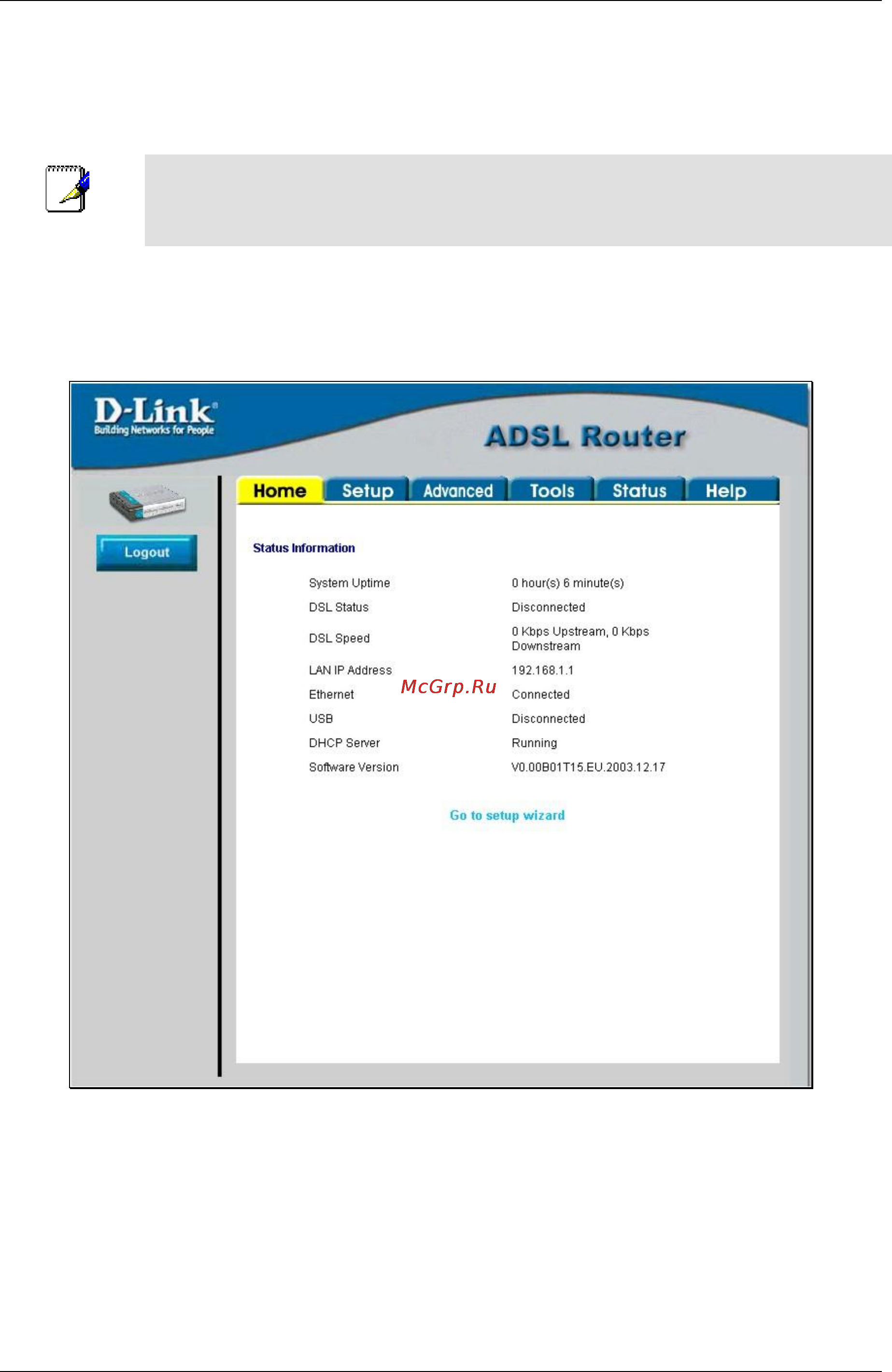 D-Link DSL-562T [30/89] Configure the router