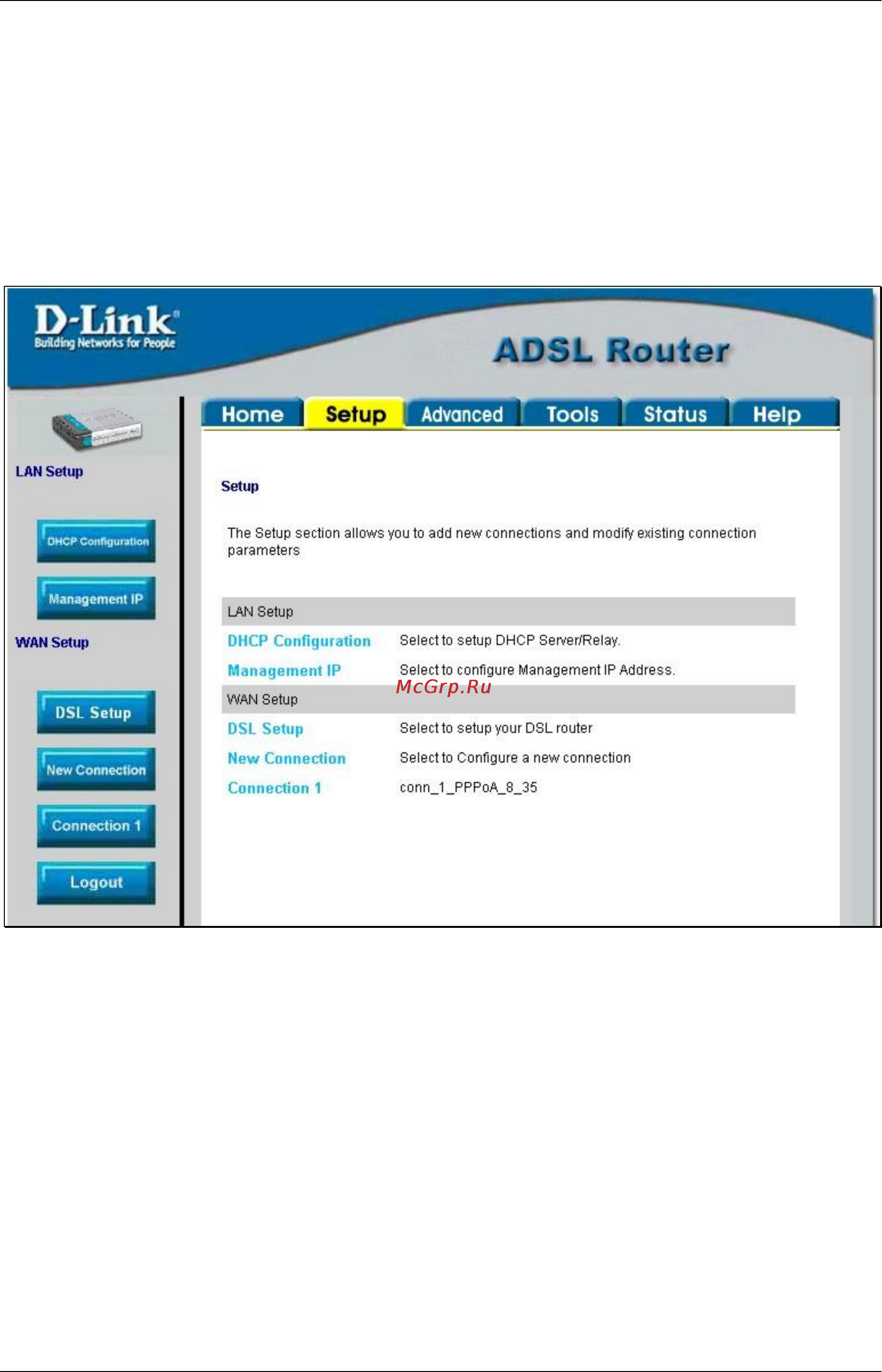 D-Link DSL-562T [31/89] Setup menu