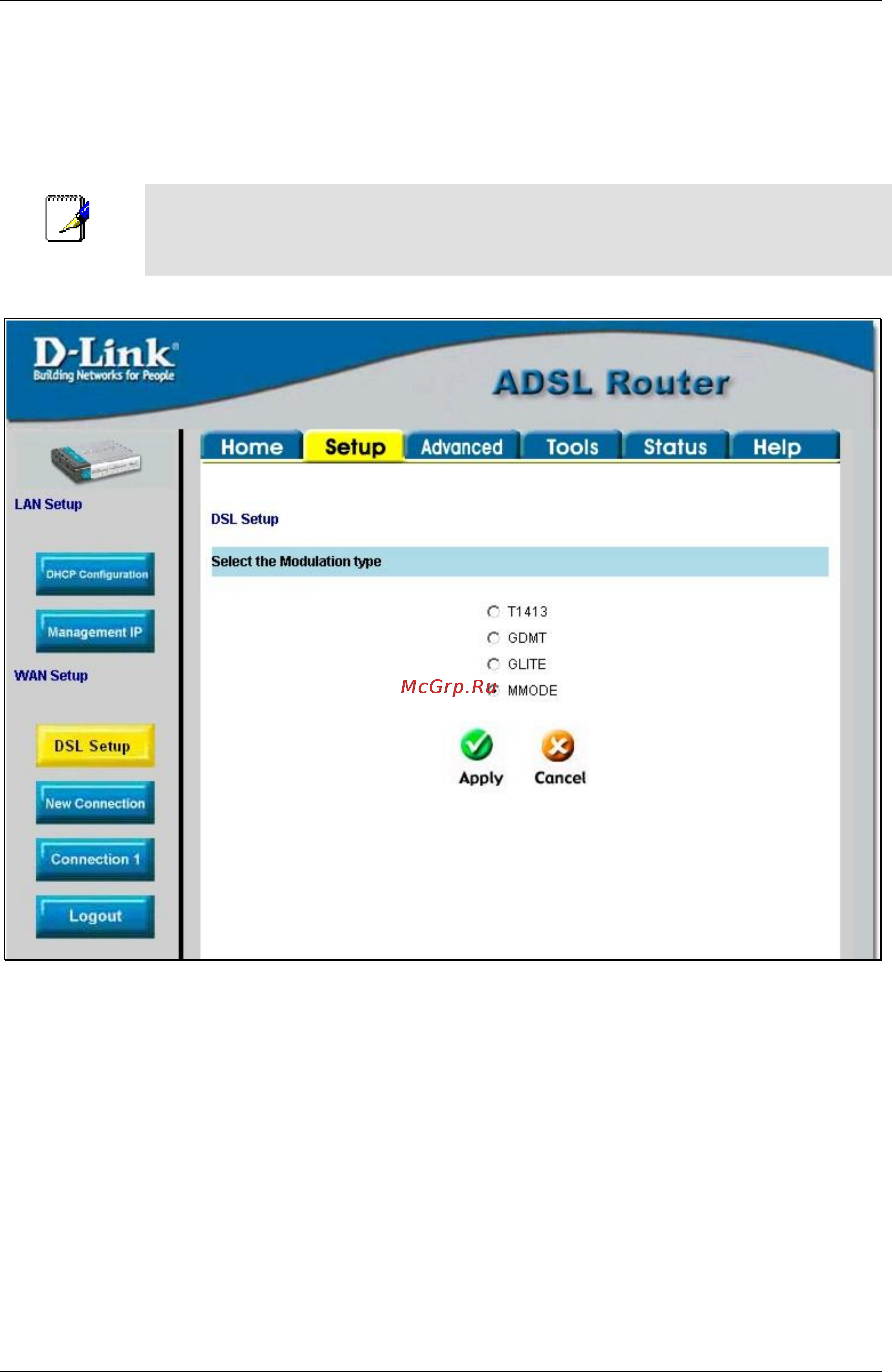 D-Link DSL-562T [32/89] Dsl modulation settings